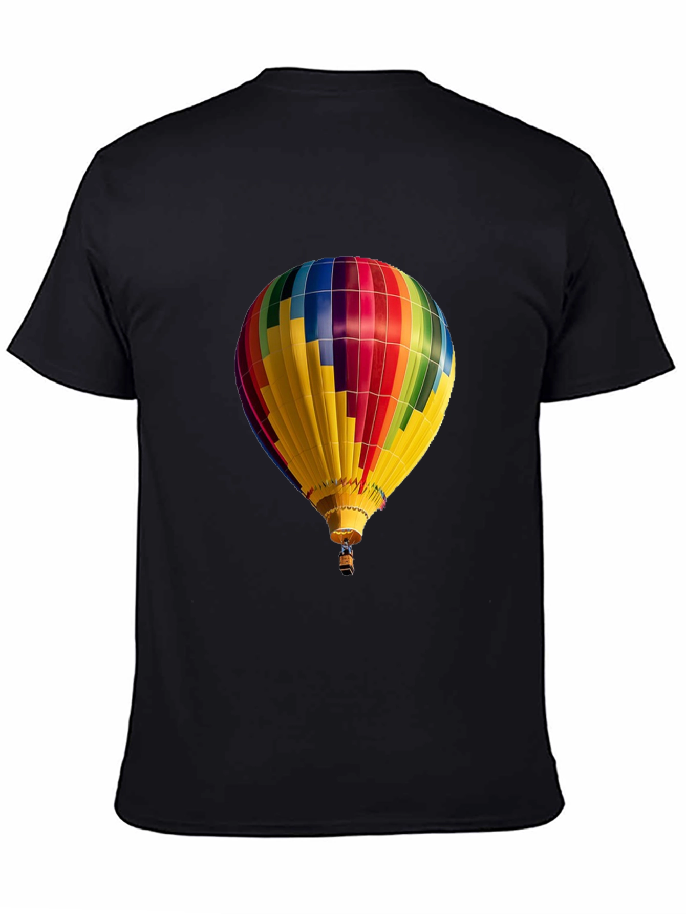 Black Hot Air Balloon Graphic Tee - Unique Design view 4