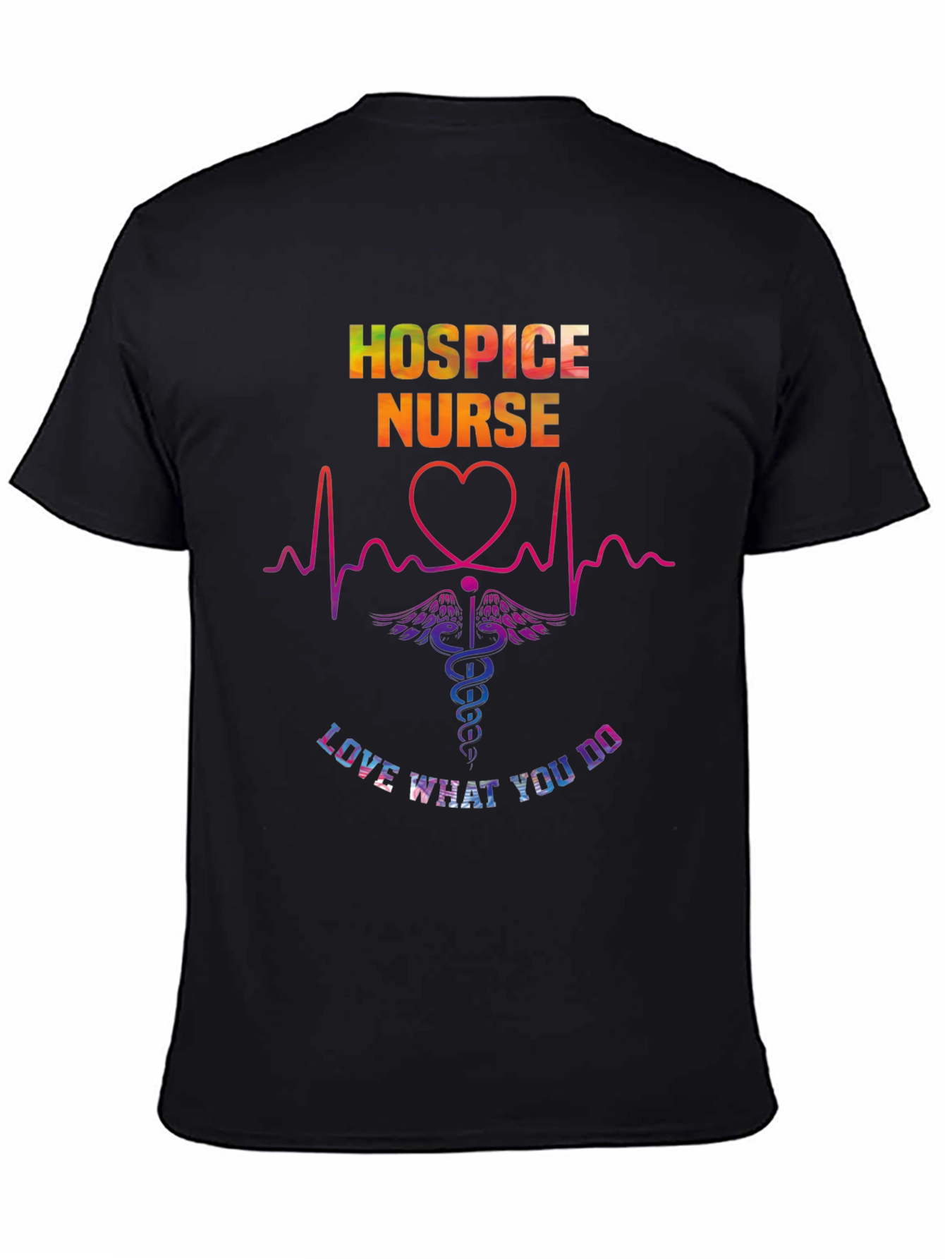 Hospice Nurse Rainbow Graphic Tee - 4