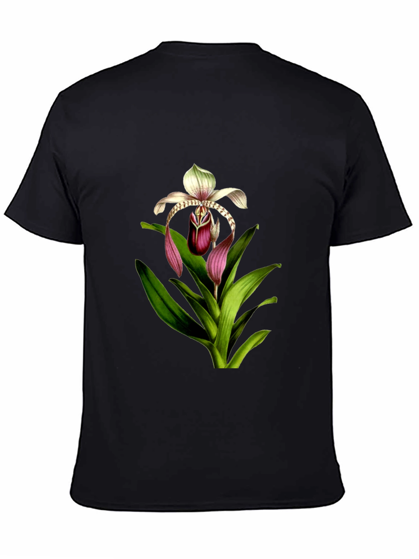 Black Floral Graphic Black T-Shirt view 4