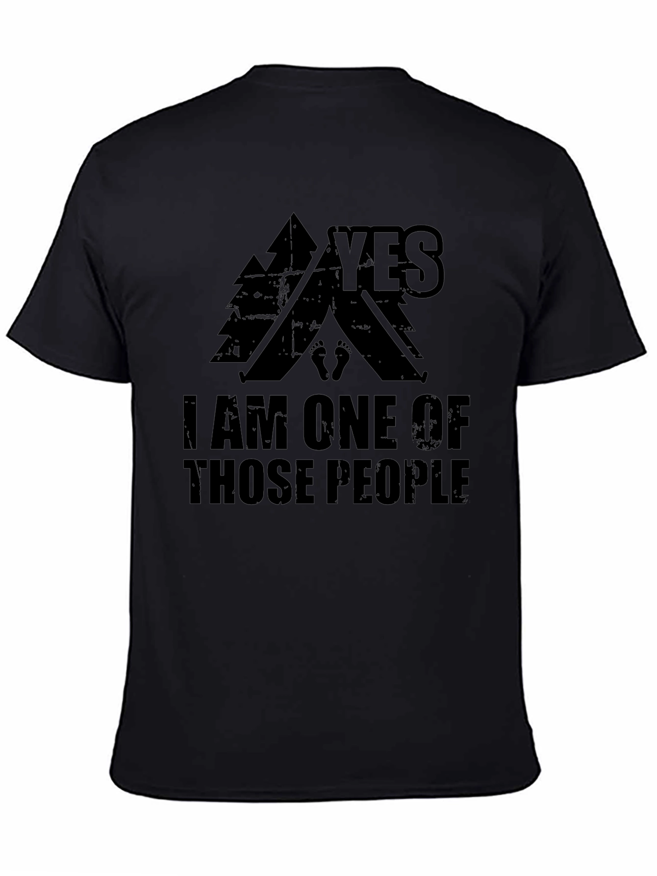 Black Camping Enthusiast Tee: "Yes, I Am One of Those People" view 4