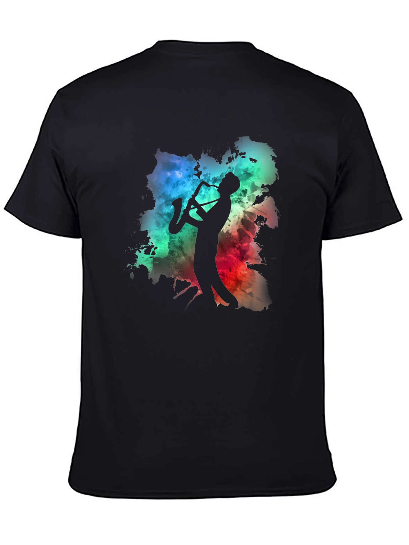 Black Cool Jazz Saxophone T-Shirt - Musician Gift Idea view 4
