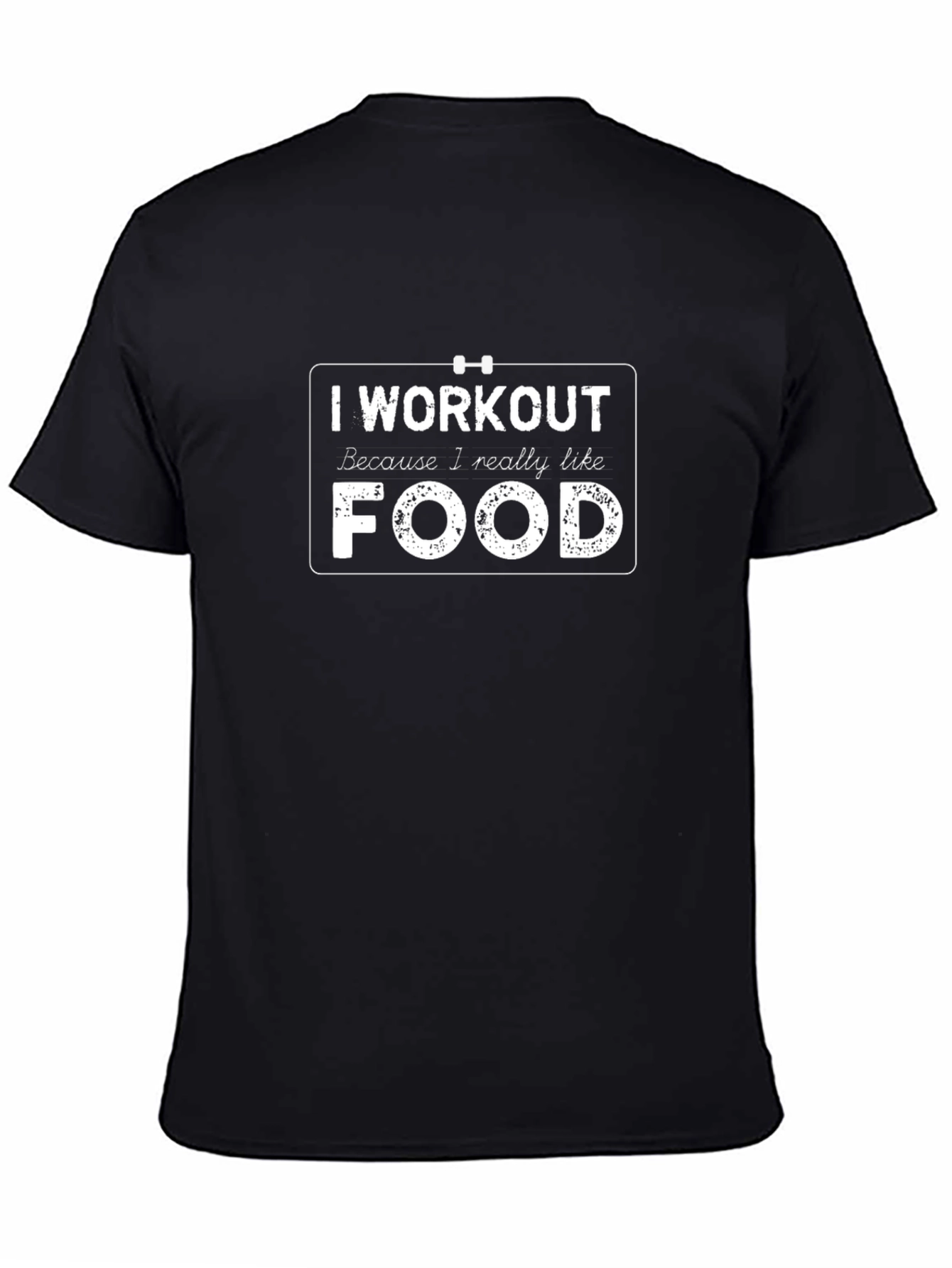 Black I Workout for Food Graphic Tee view 4