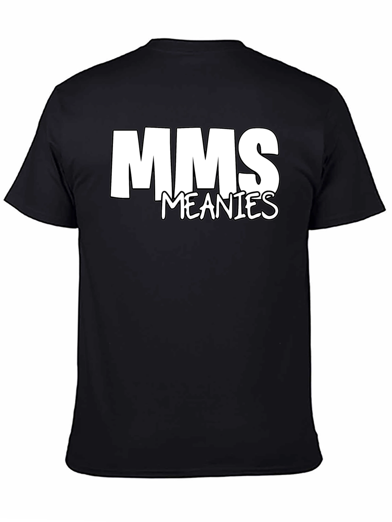 Black MMS Meanies Black Cotton T-Shirt view 4