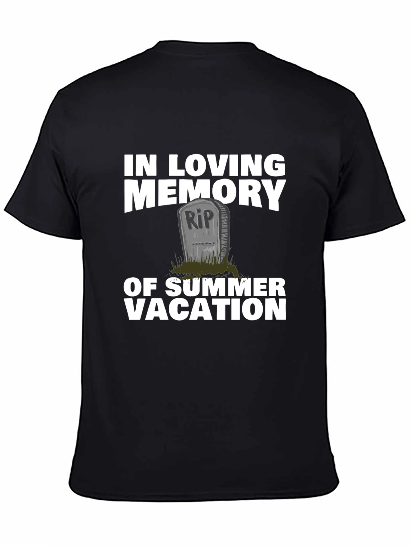 Black Summer Vacation Memorial T-Shirt view 4