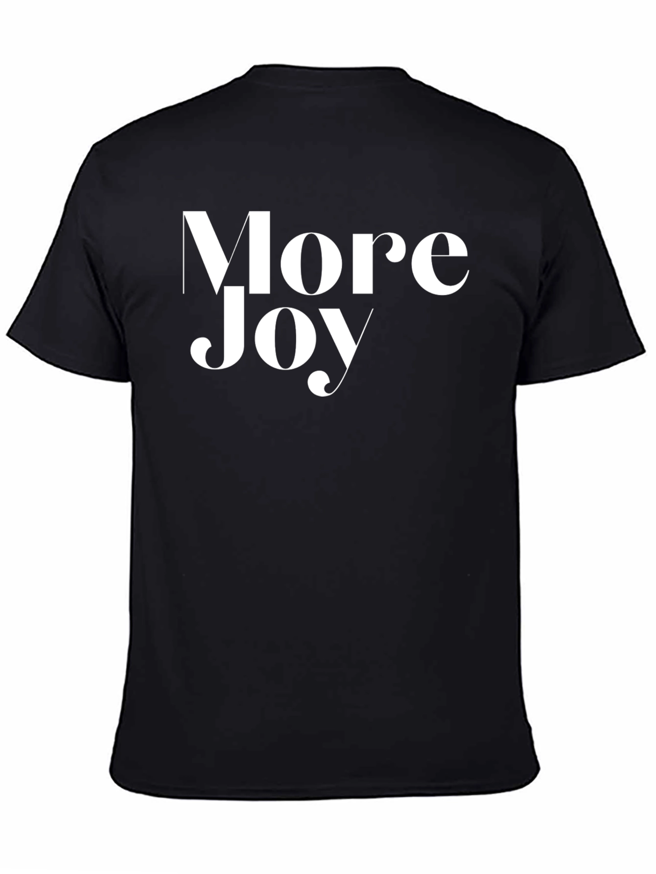 Black More Joy Graphic Tee - Black Cotton Comfort view 4