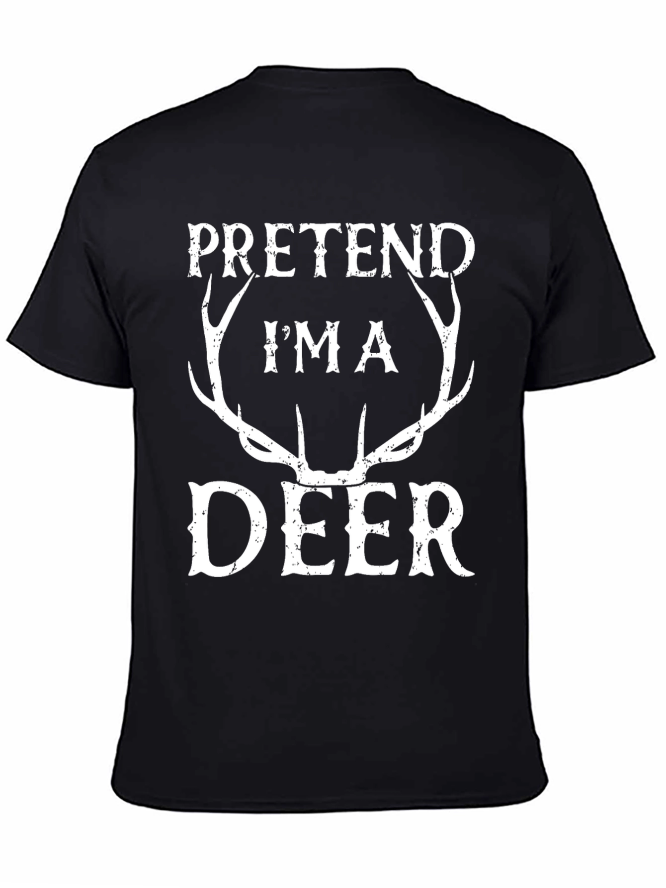 Black Pretend I'm A Deer Graphic Tee view 4