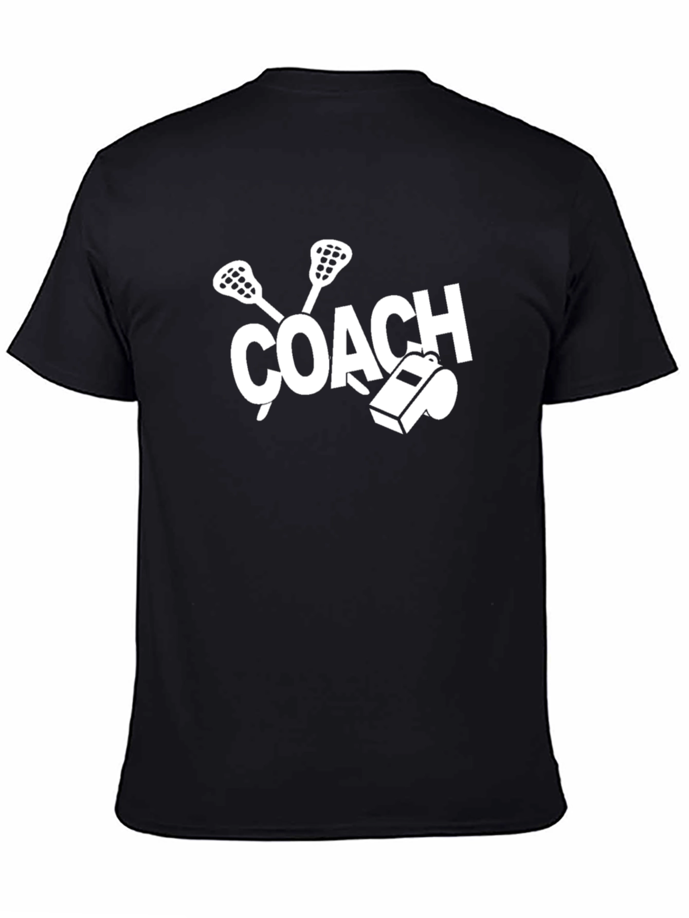 Black Lacrosse Coach T-Shirt view 4