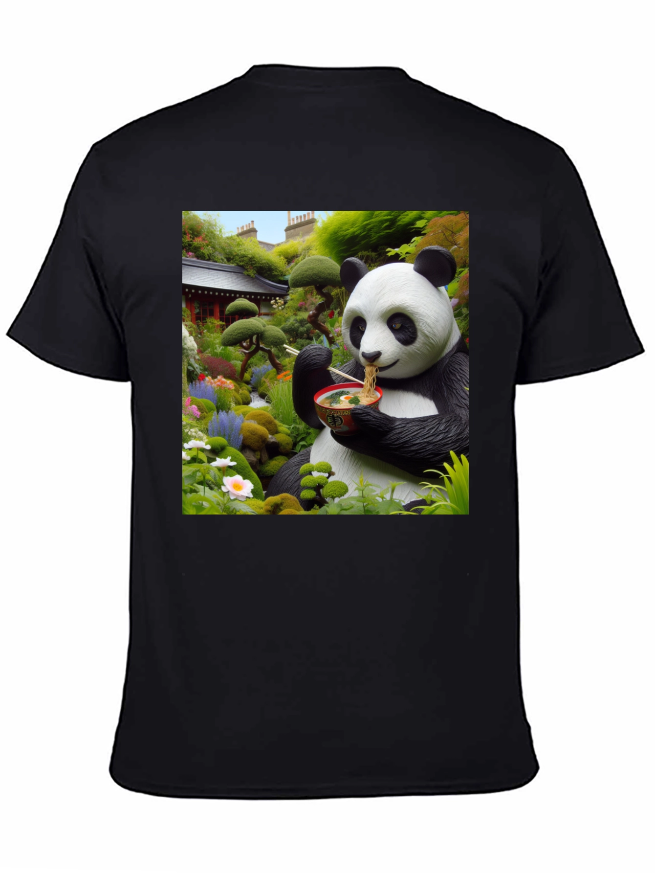 Black Panda Ramen T-Shirt view 4