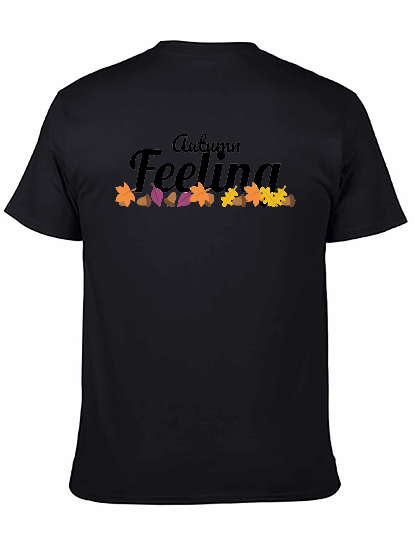 Black Autumn Feeling Graphic Tee - Soft & Stylish view 4