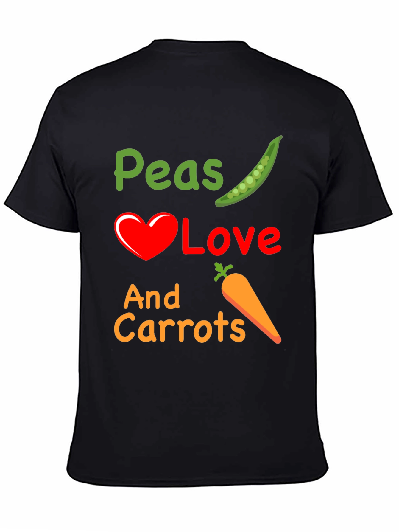 Black Peas Love And Carrots Graphic T-Shirt view 4
