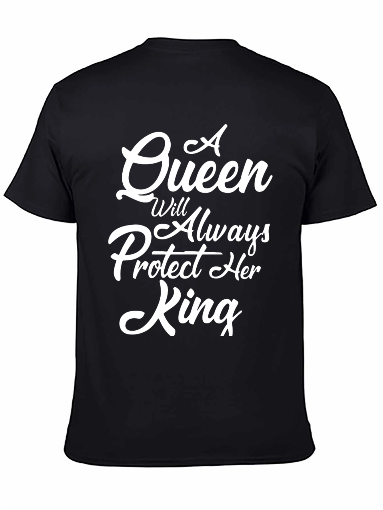 Black Queen Will Always Protect Her King - T-Shirt view 4