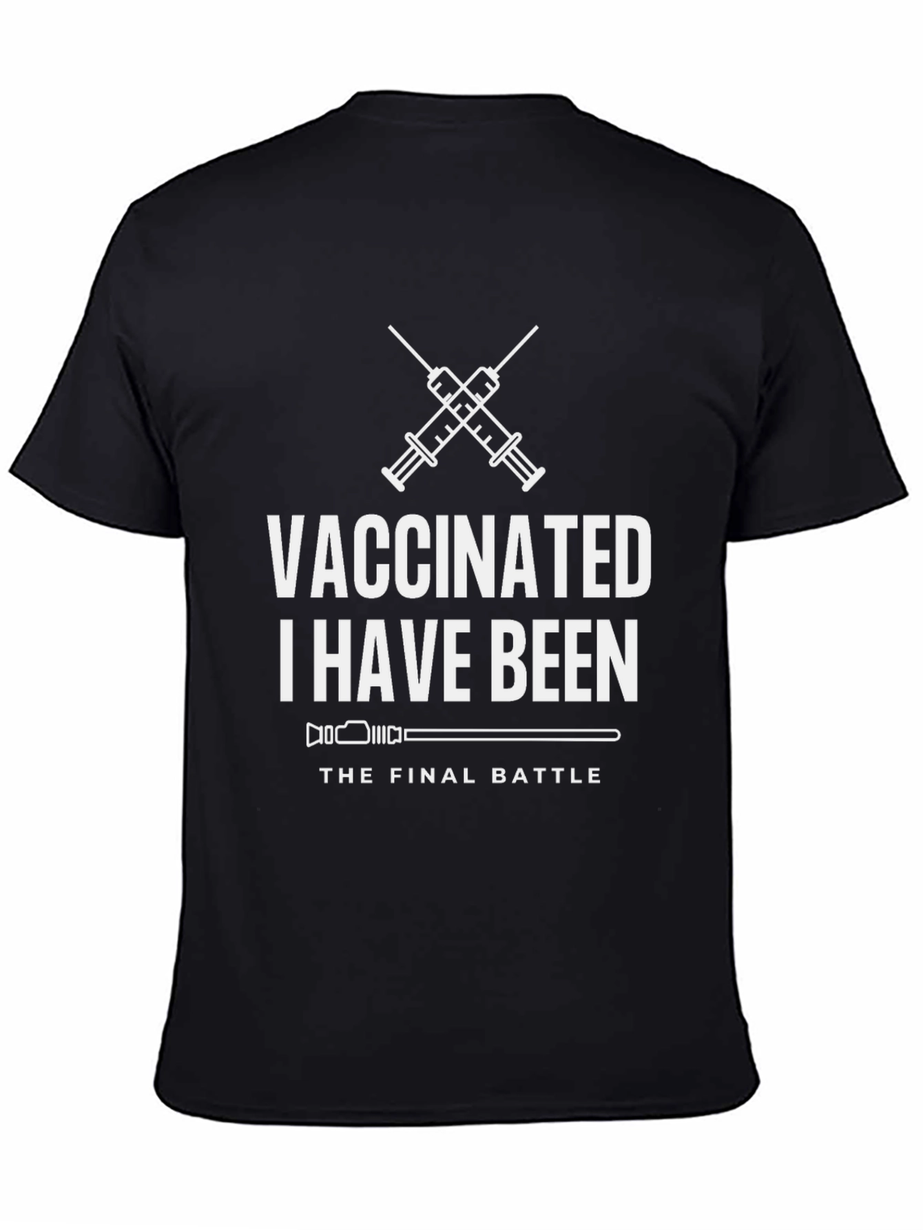 Black Vaccinated The Final Battle T-Shirt view 4
