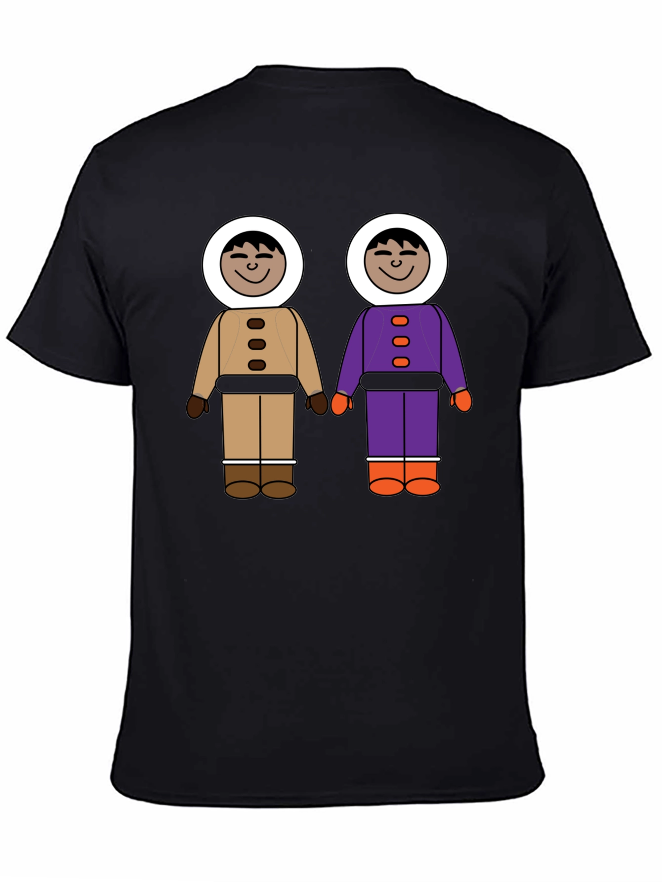 Black Novel Cartoon Friends Graphic T-Shirt view 4