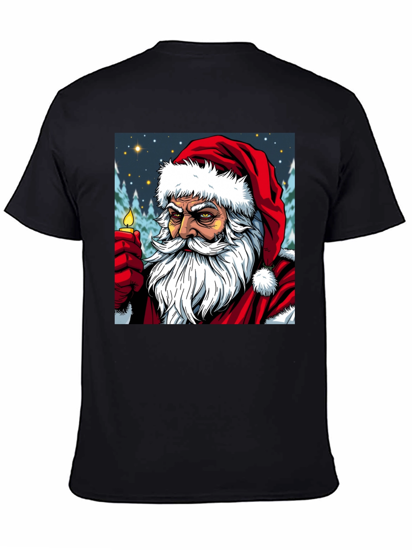 Black Santa Graphic Tee - Holiday Spirit view 4