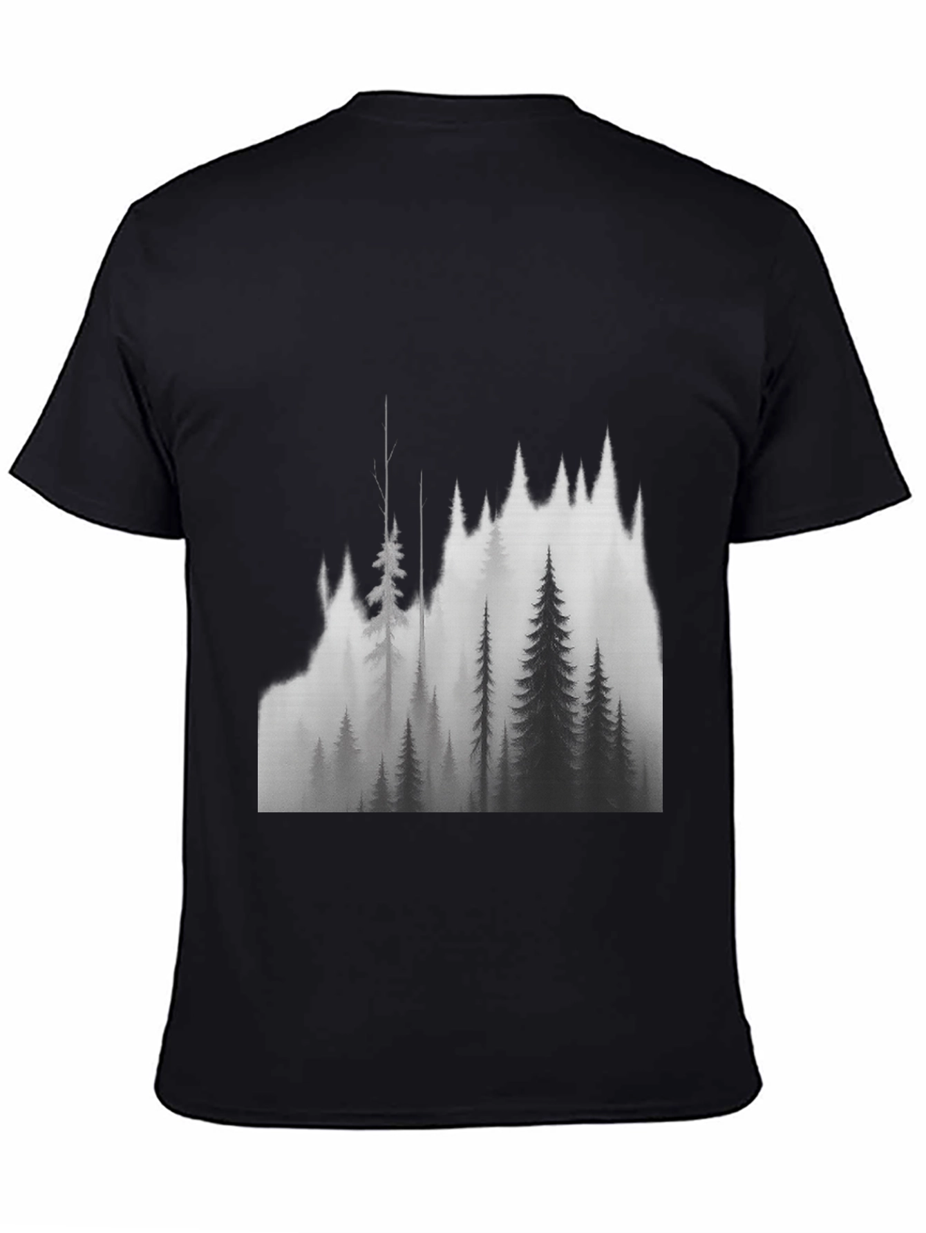 Black Mountain Forest Graphic Tee - Black view 4