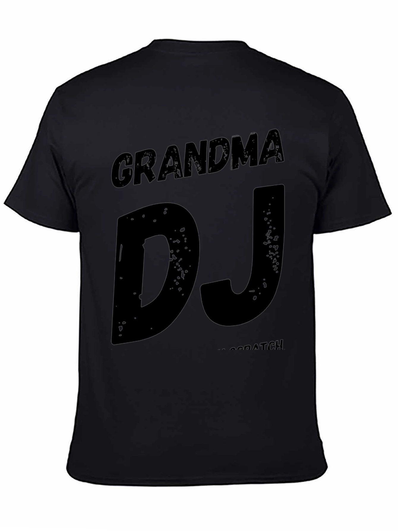 Black Grandma DJ T-Shirt - Cool Graphic Tee view 4