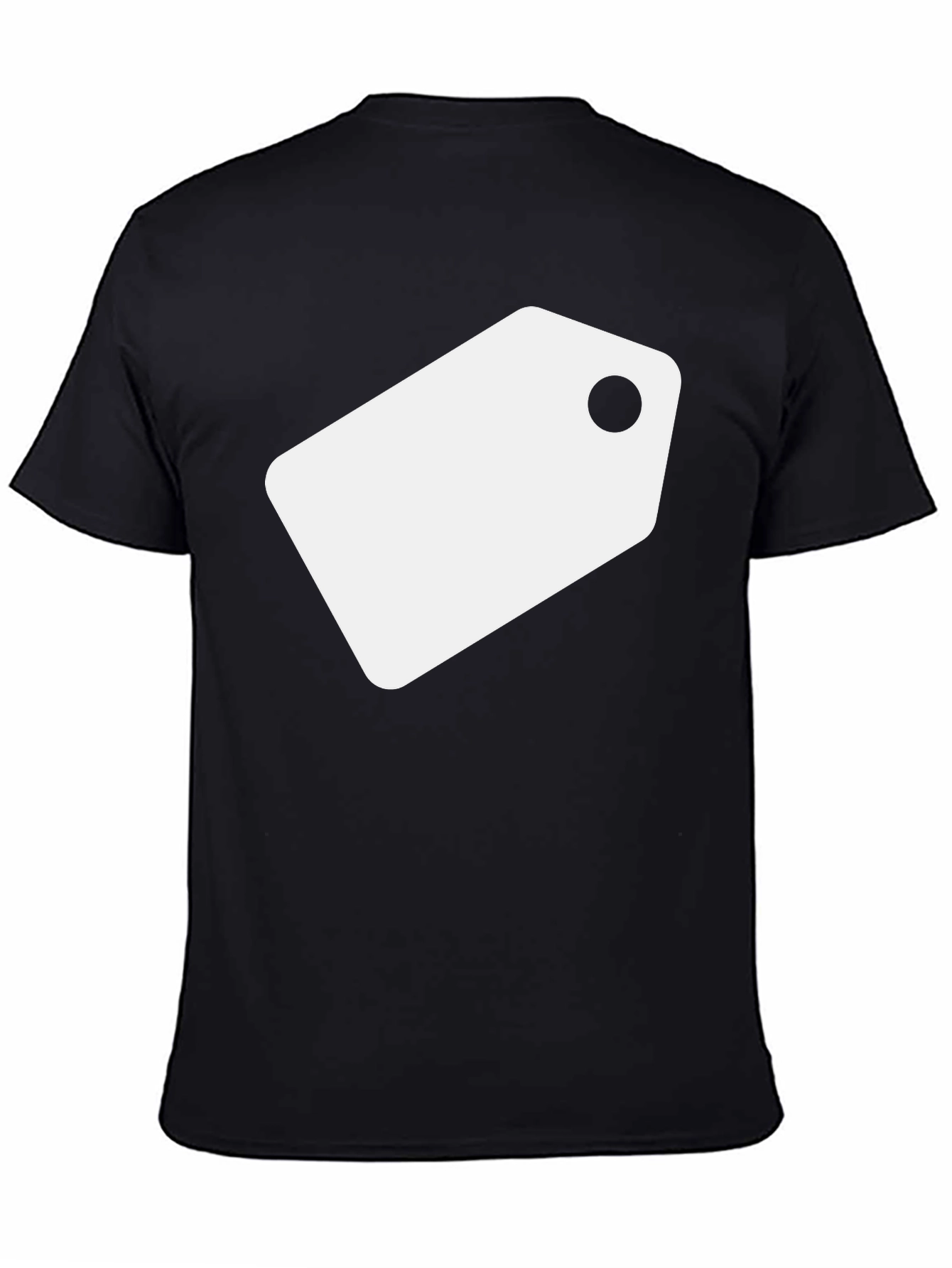 Black Black Tee with White Tag Graphic view 4