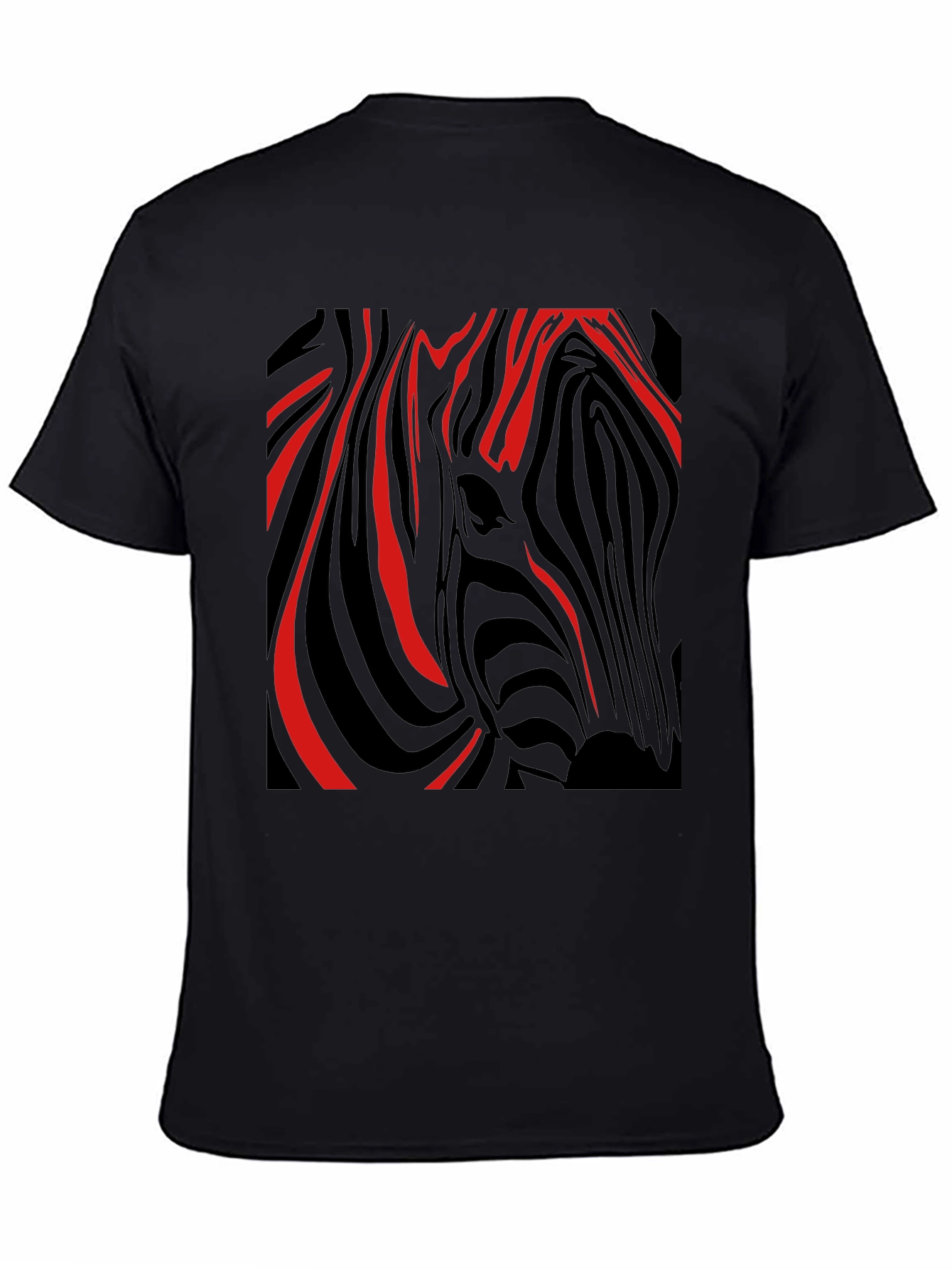 Black Zebra Stripe Graphic Tee - Modern Style view 4