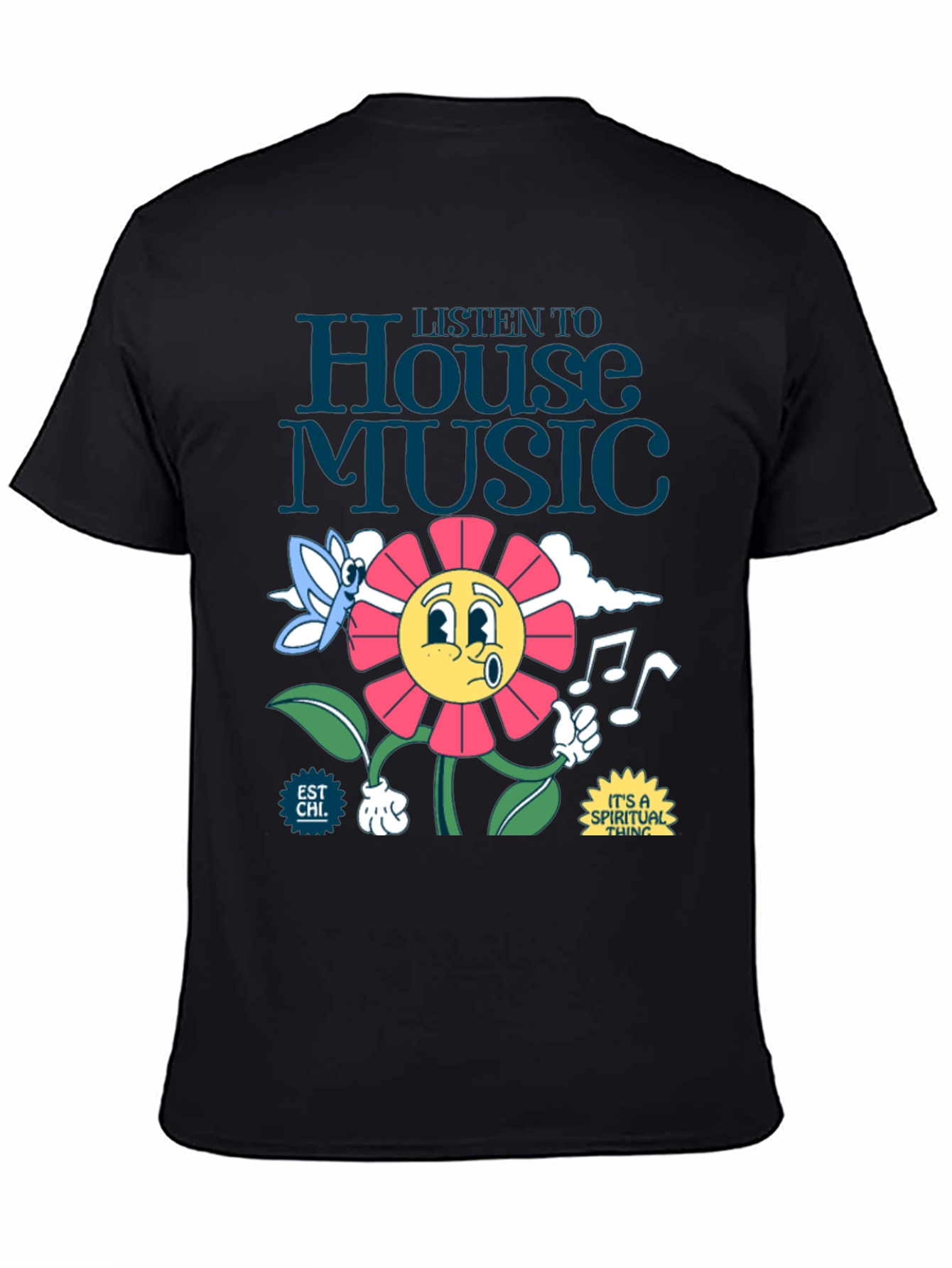 Black House Music Graphic Tee - Spiritual Vibe view 4