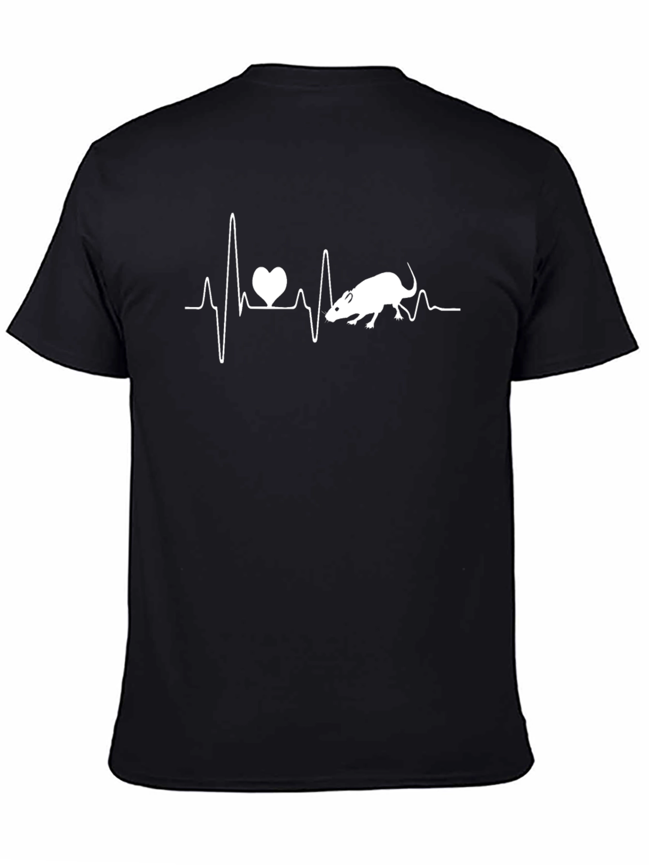 Black Rat Heartbeat T-Shirt - Love Rats! view 4