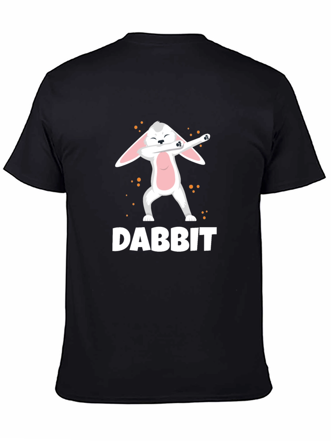 Black Dabbit Dab Dancing Rabbit Funny Graphic Tee view 4