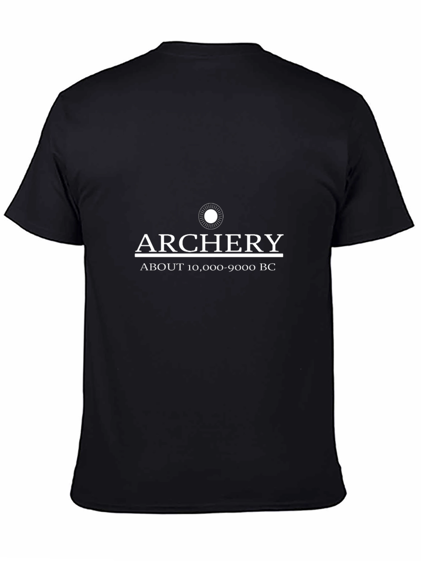 Black Archery History T-Shirt - Mens Black Graphic Tee view 4