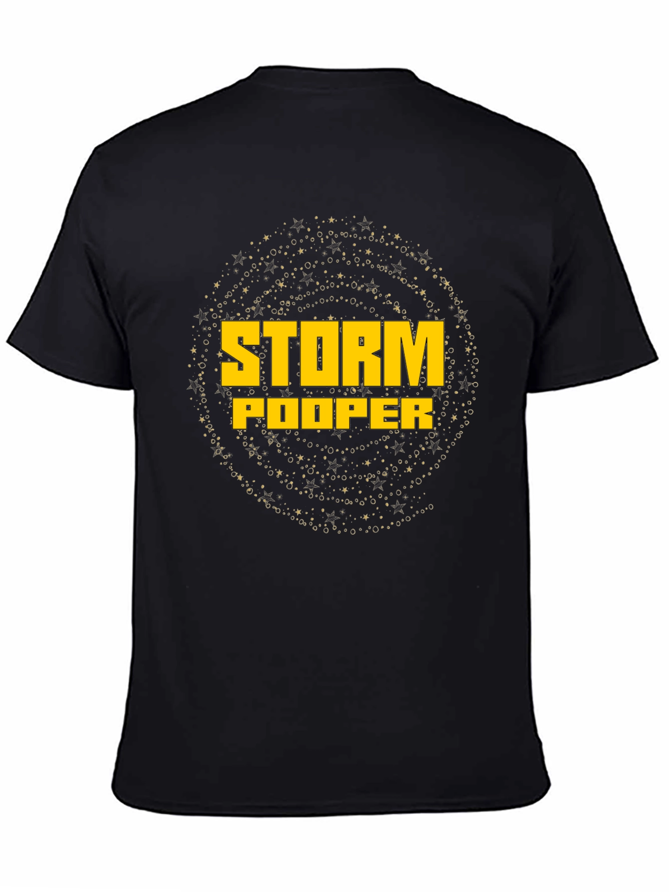 Black Storm Pooper Graphic T-Shirt - Black Cotton Tee view 4