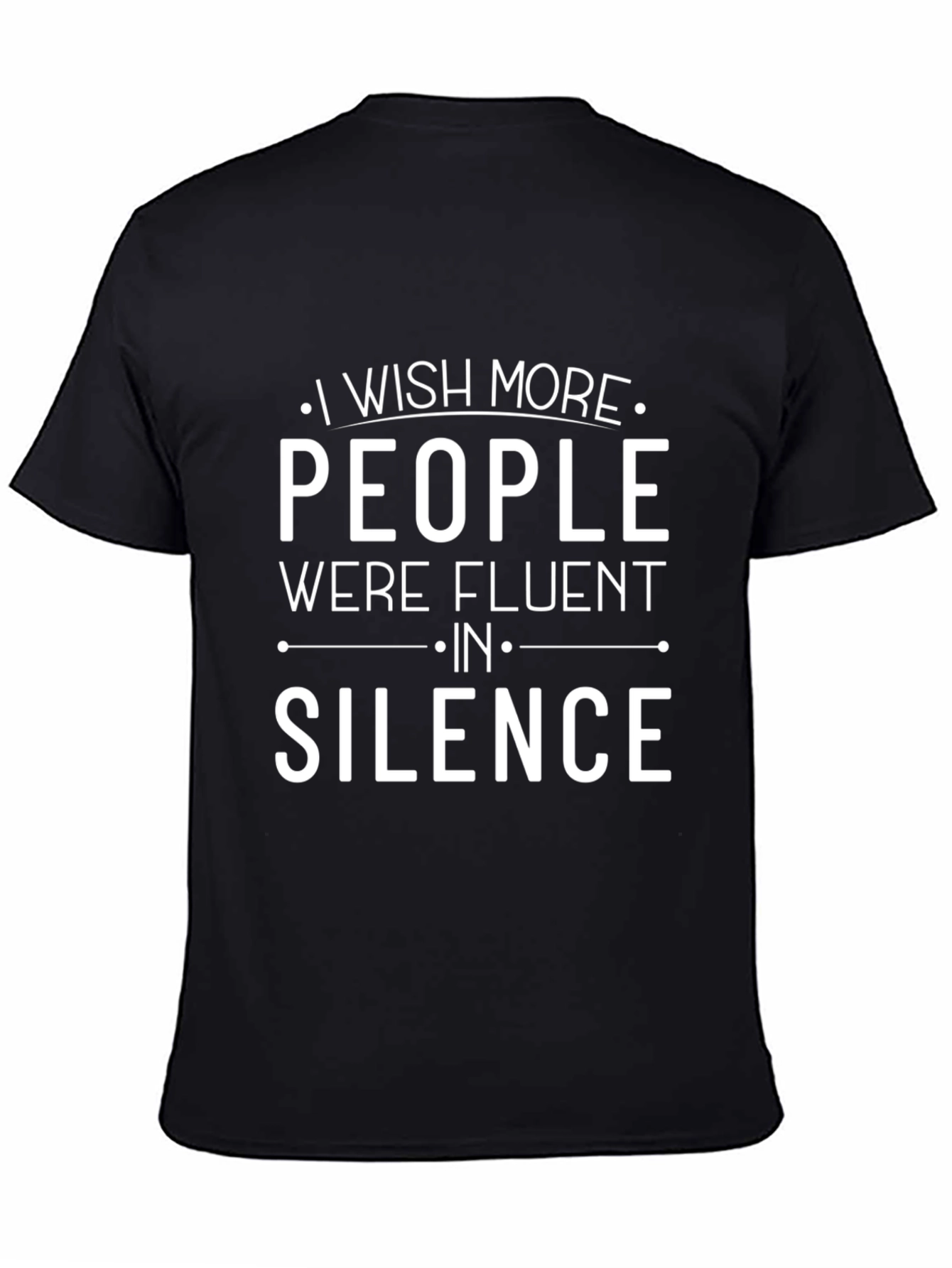 Black Fluent In Silence Graphic Tee - Black view 4