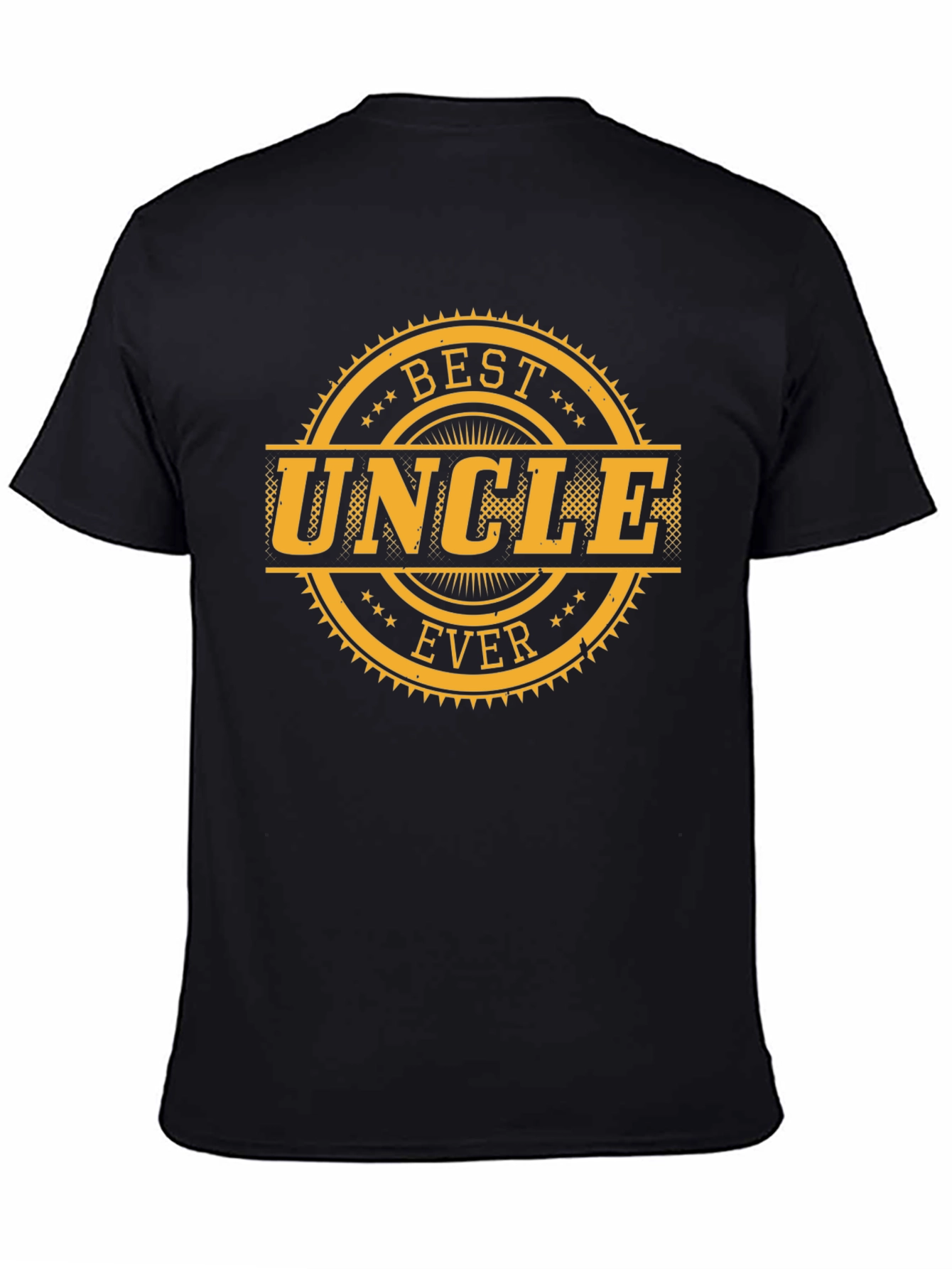 Black Best Uncle Ever T-Shirt - Novelty Family Gift view 4