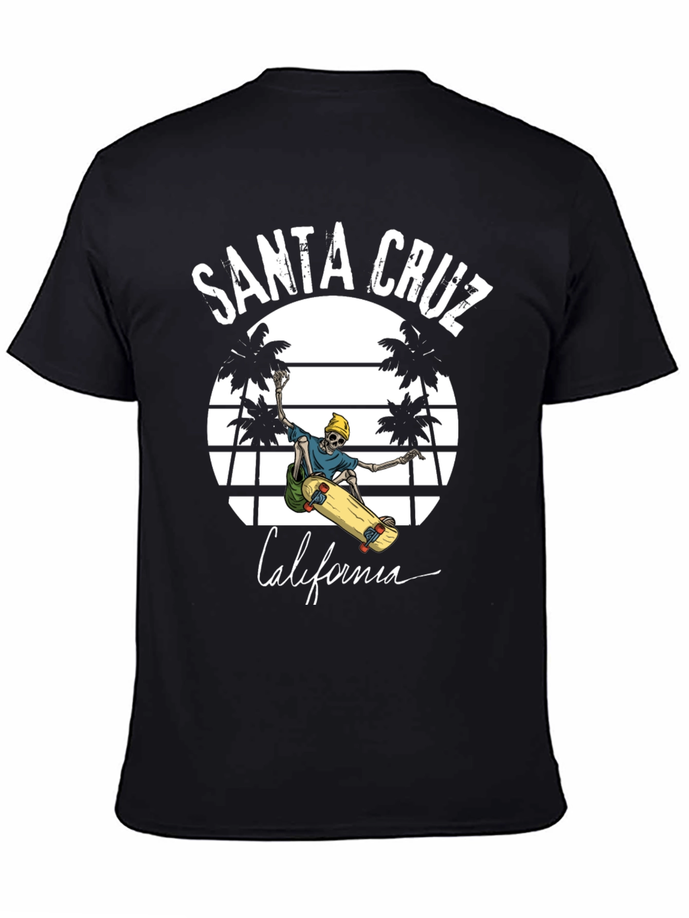 Santa Cruz California Skeleton Skateboarder T-Shirt - 4