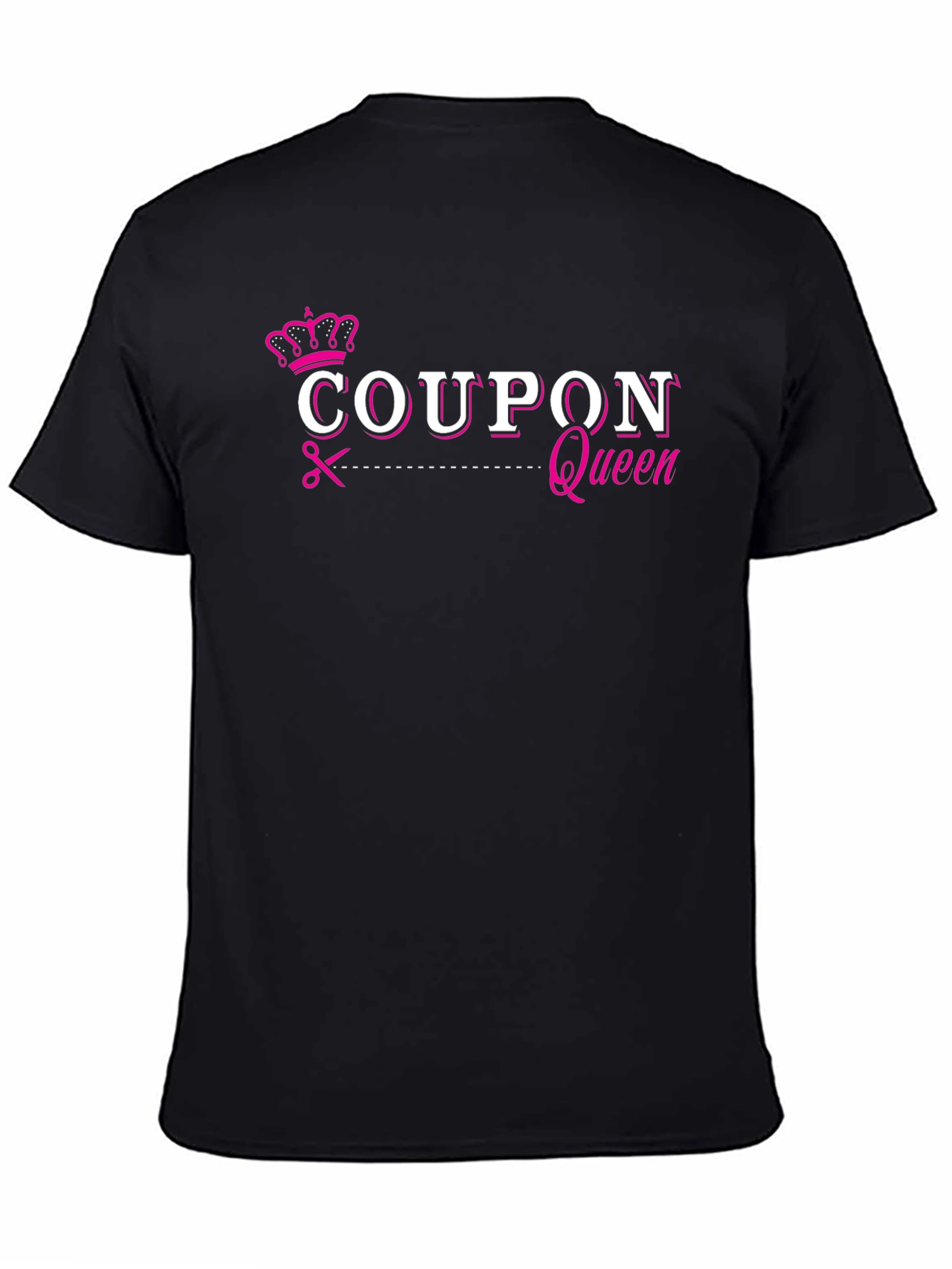 Black Coupon Queen T-Shirt, Funny Budget Saving Tee view 4