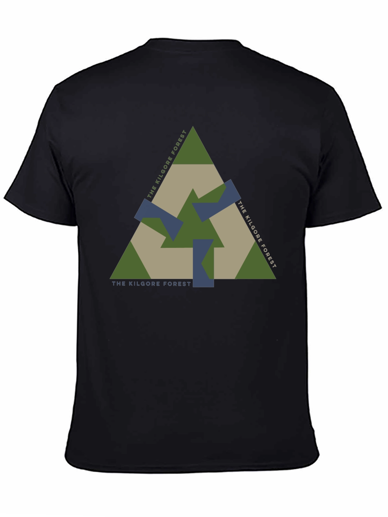 Black The Kilgore Forest Graphic T-Shirt - Nature Inspired Design view 4