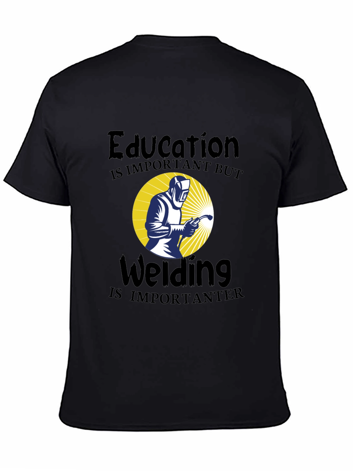 Black Welding is Importanter T-Shirt view 4