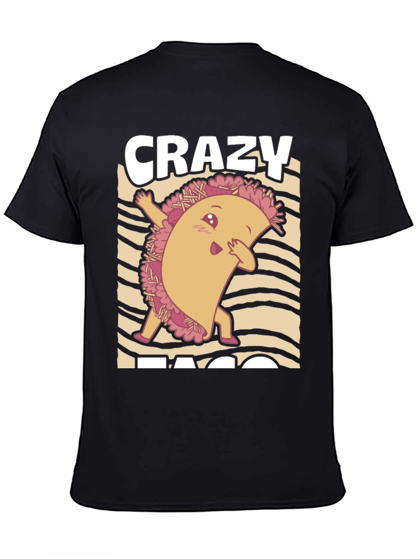 Black Crazy Taco Dab Black T-Shirt view 4