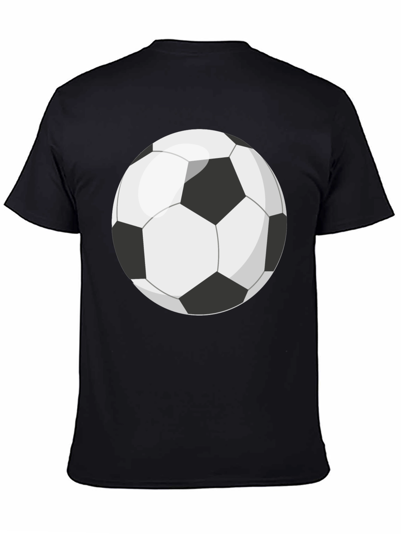 Black Soccer Ball Graphic T-Shirt view 4