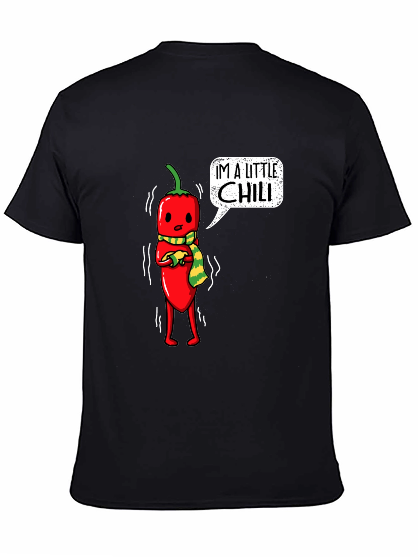 Black "I'm a Little Chili" Graphic Tee view 4