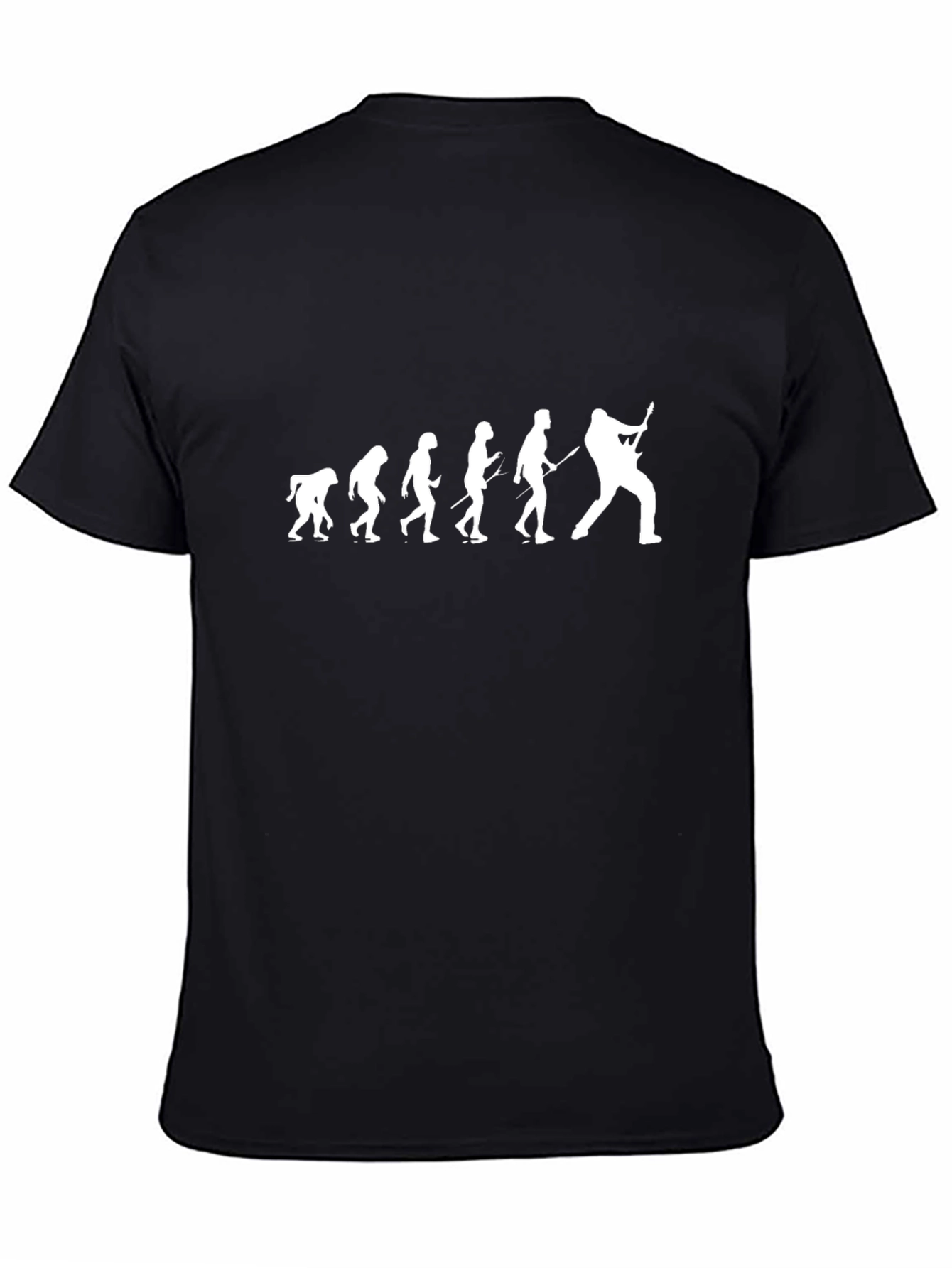 Black Evolution of Rock T-Shirt - Black, 100% Cotton view 4