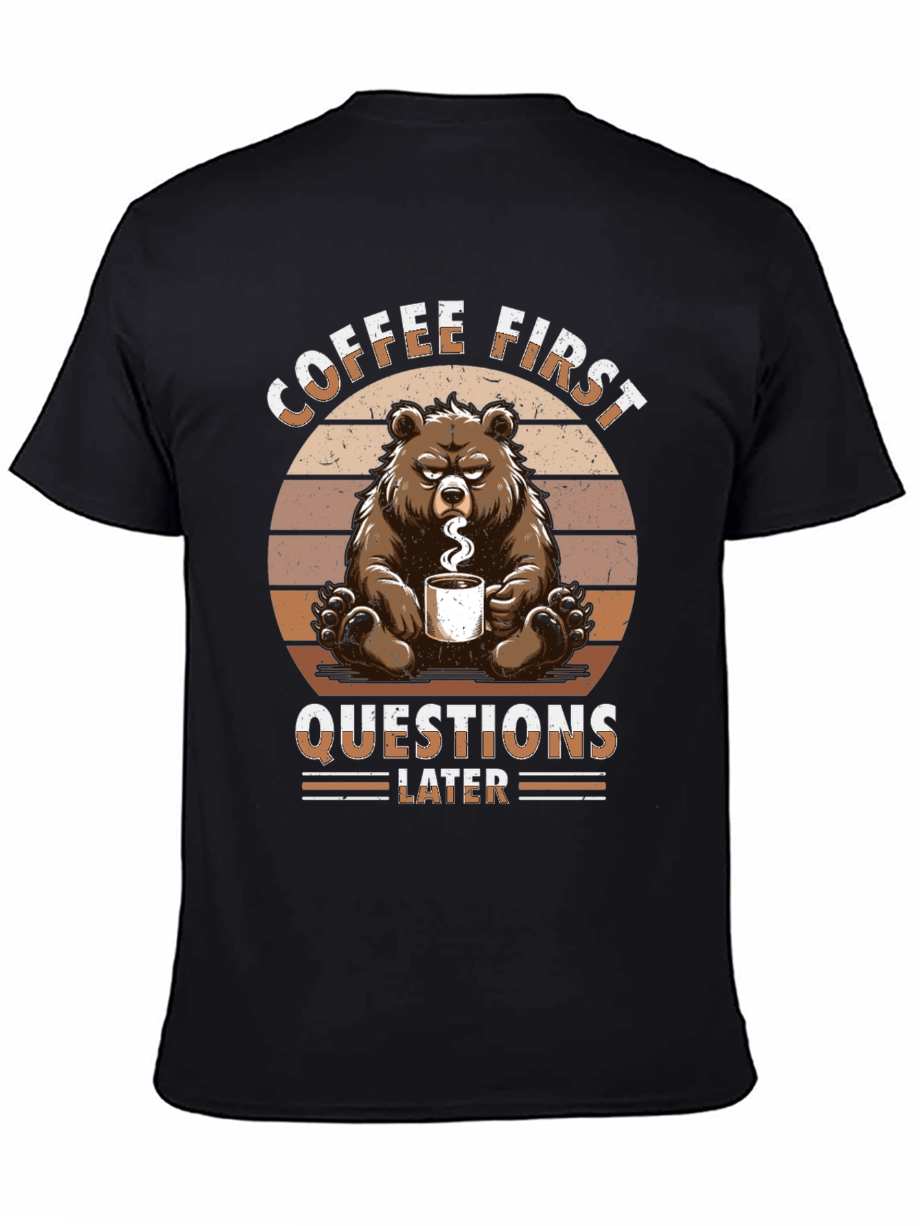 Black Coffee First Bear Graphic T-Shirt view 4