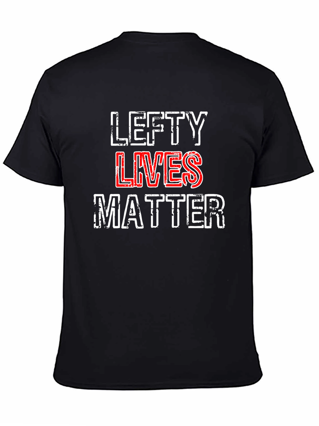 Black Lefty Lives Matter T-Shirt - Black Graphic Tee view 4