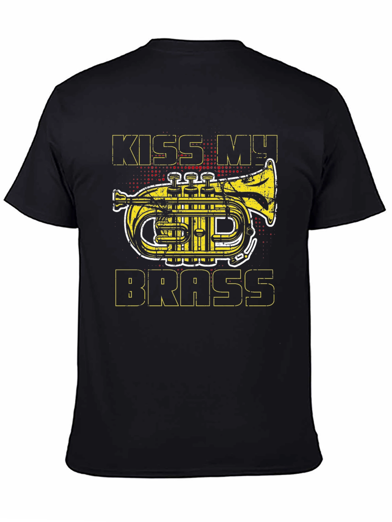Black Kiss My Brass T-Shirt - Music Humor Tee view 4