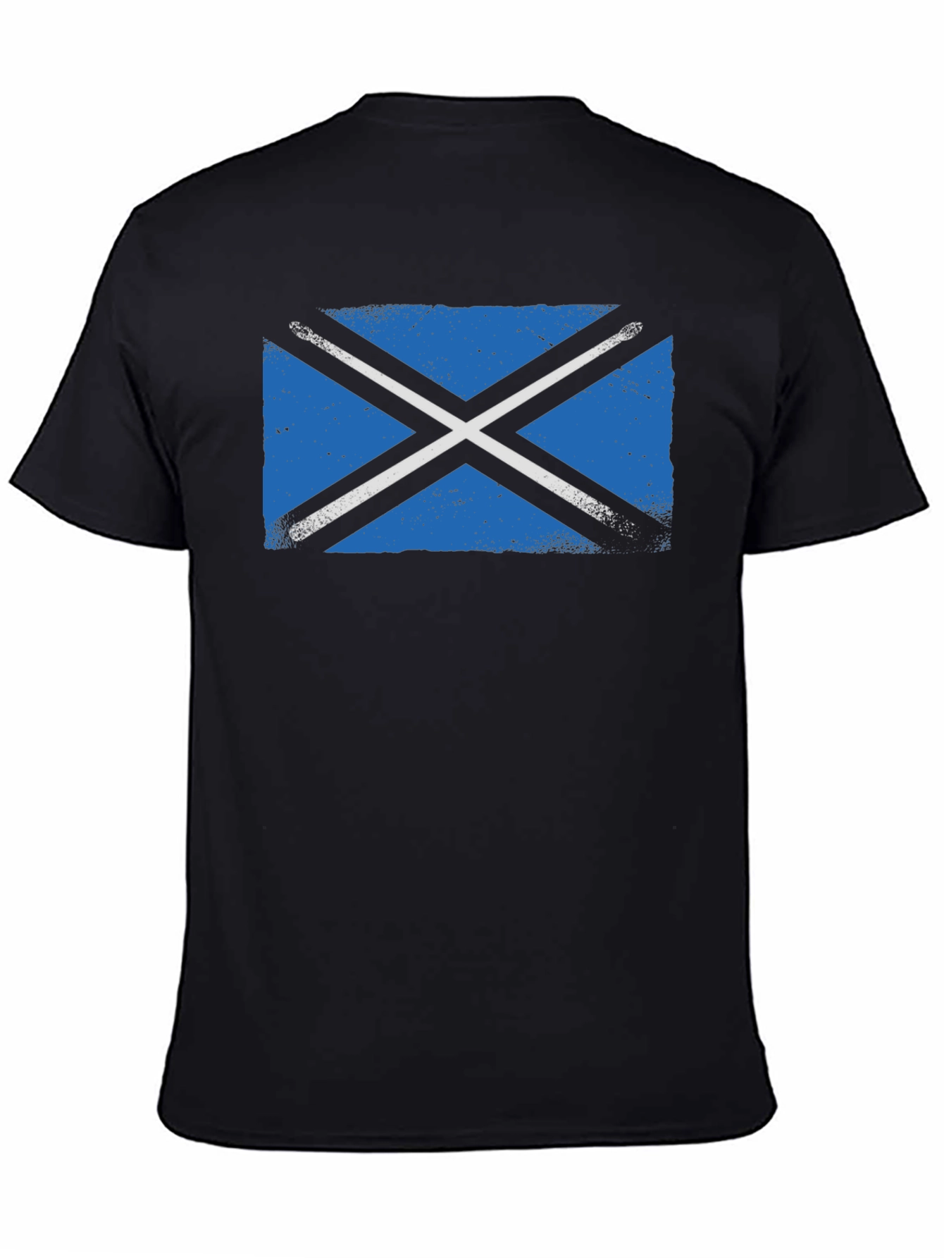Black Scottish Flag Black T-Shirt view 4
