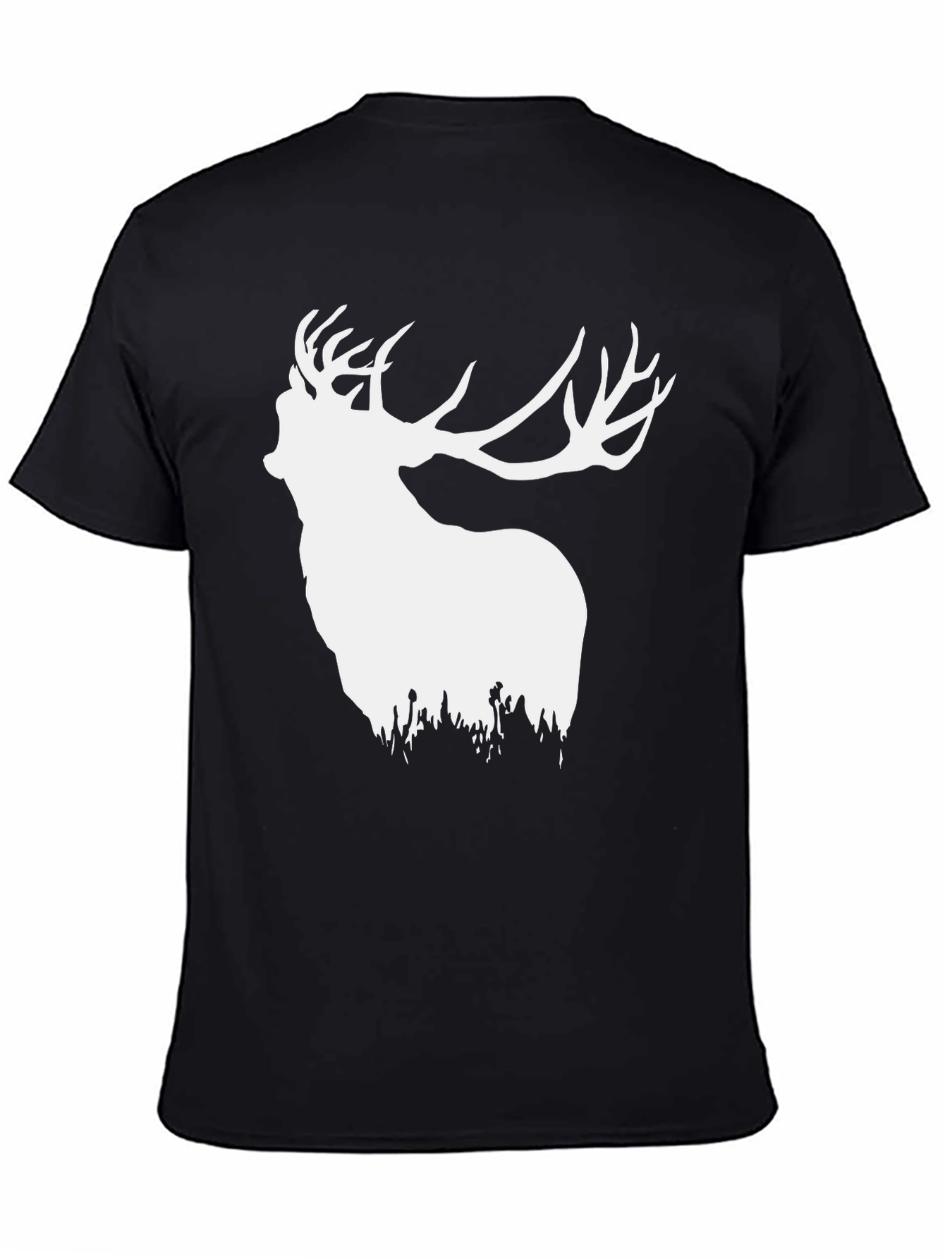 Black Stag Graphic Tee - Black Deer T-Shirt view 4