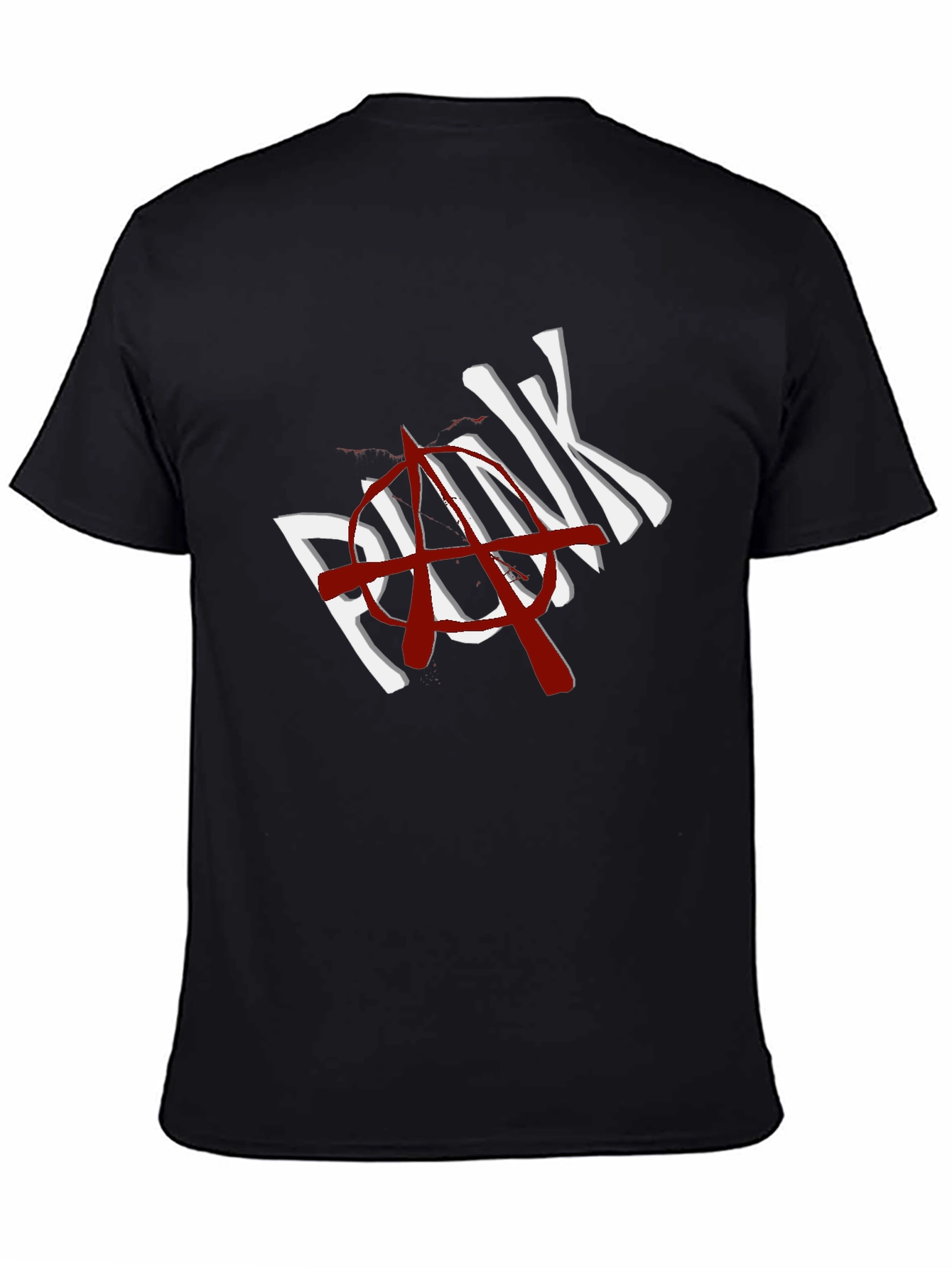 Black Punk Anarchy Graphic T-Shirt - Black view 4