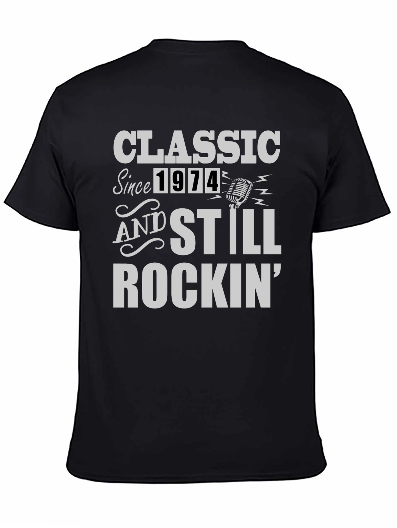 Black Classic Since 1974 Rockin' T-Shirt view 4
