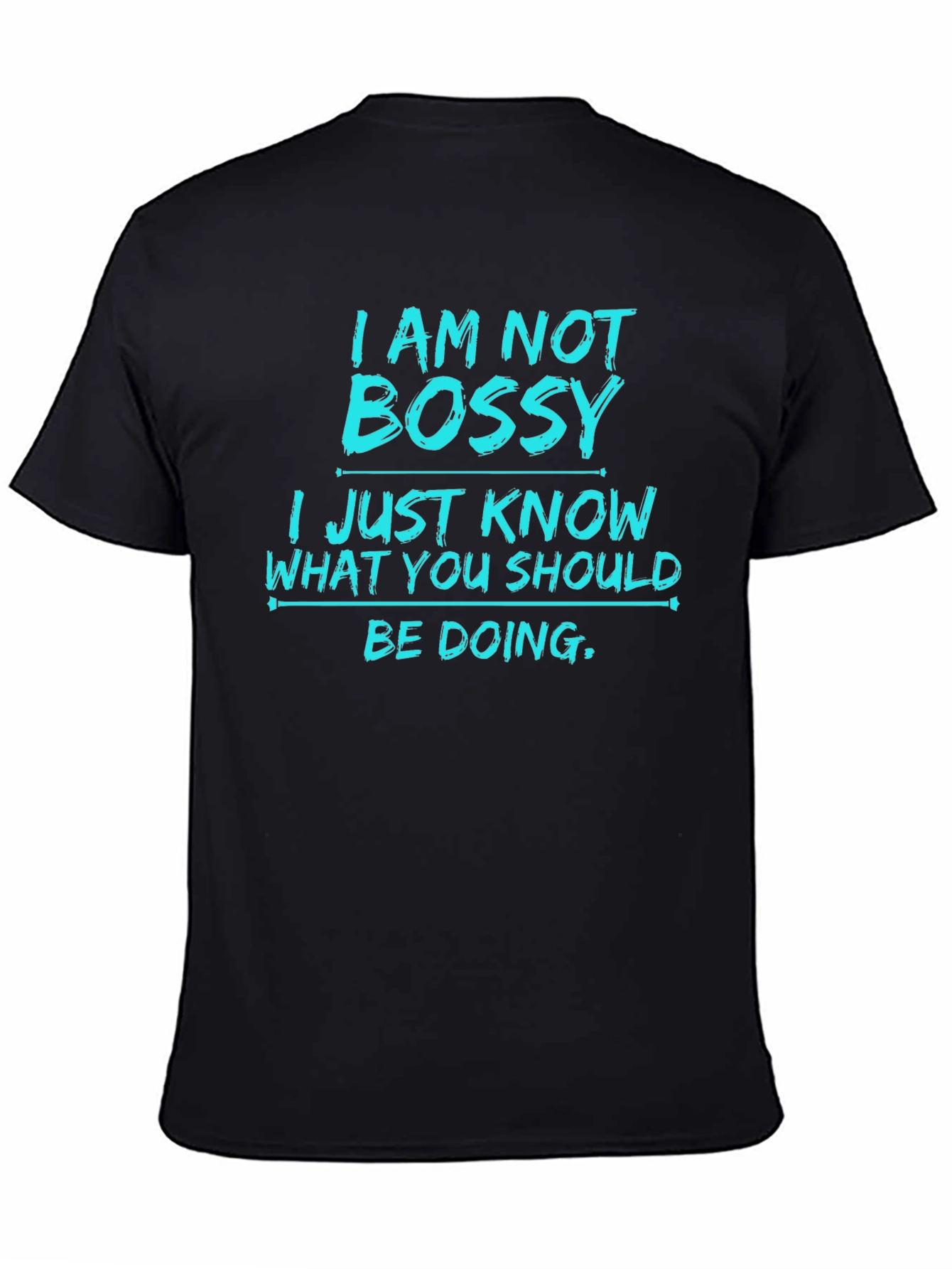 Black I Am Not Bossy Men's Graphic T-Shirt view 4