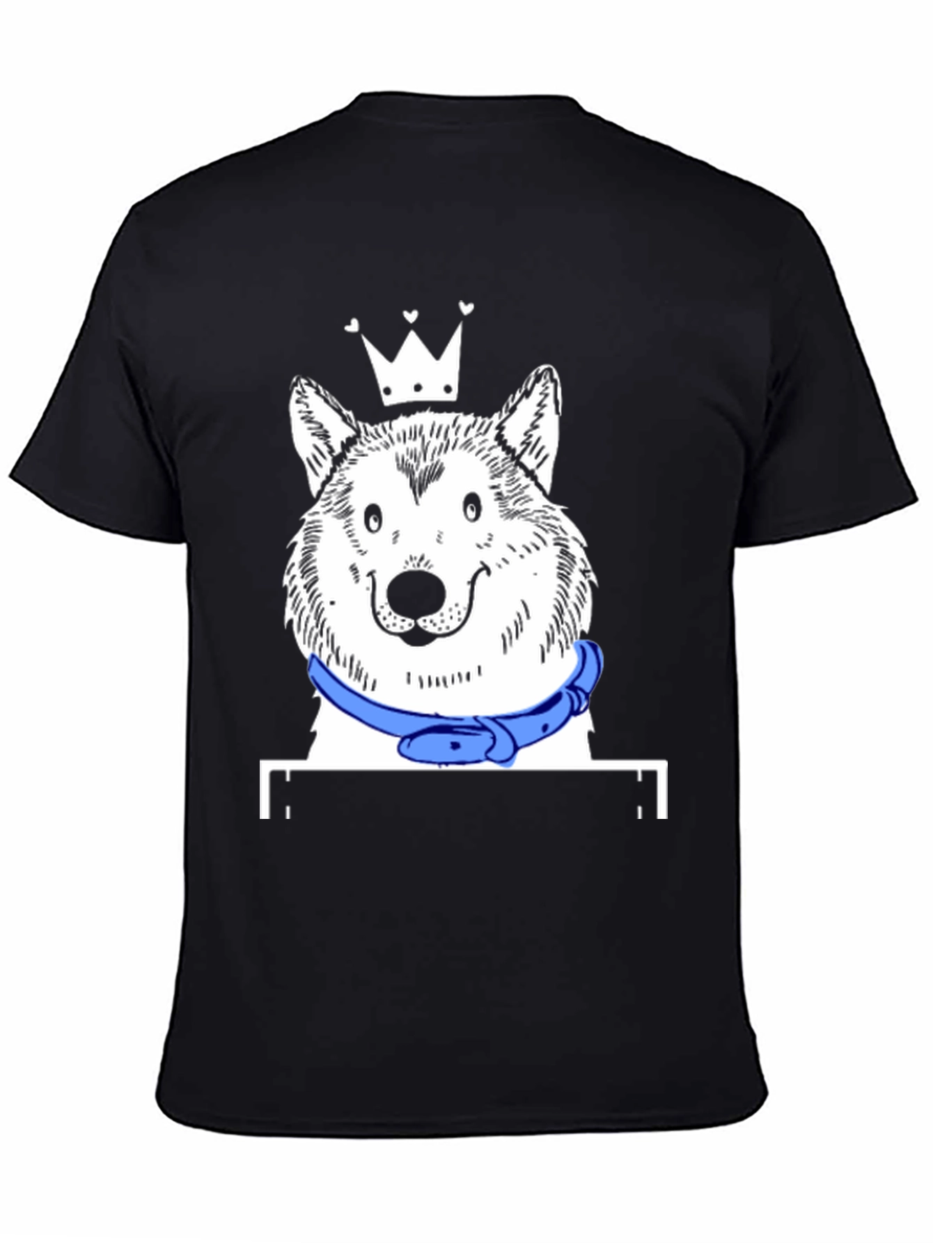 Black Dog King T-Shirt - Unique Graphic Tee view 4