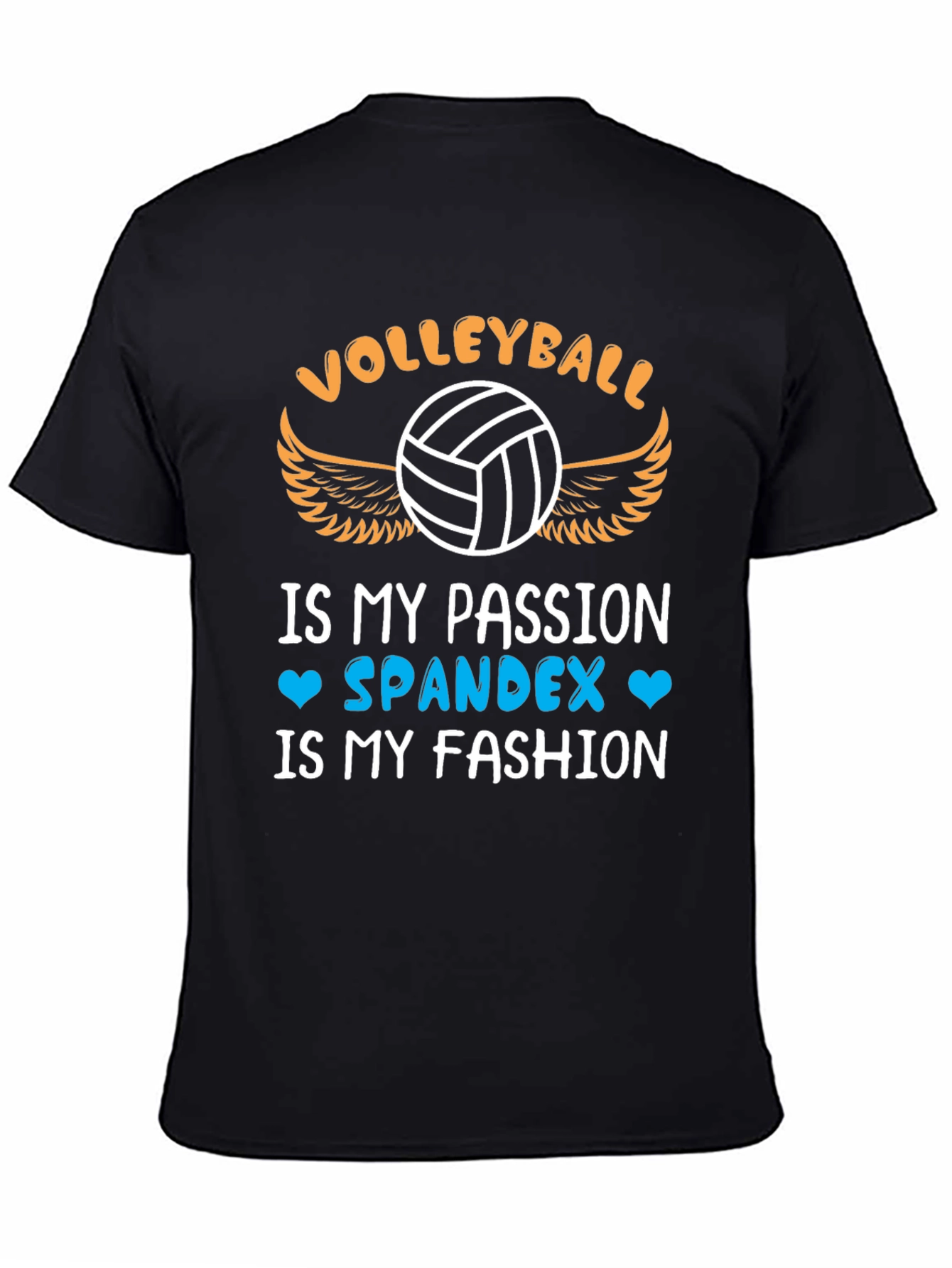 Black Volleyball Passion T-Shirt - Spandex is My Fashion view 4