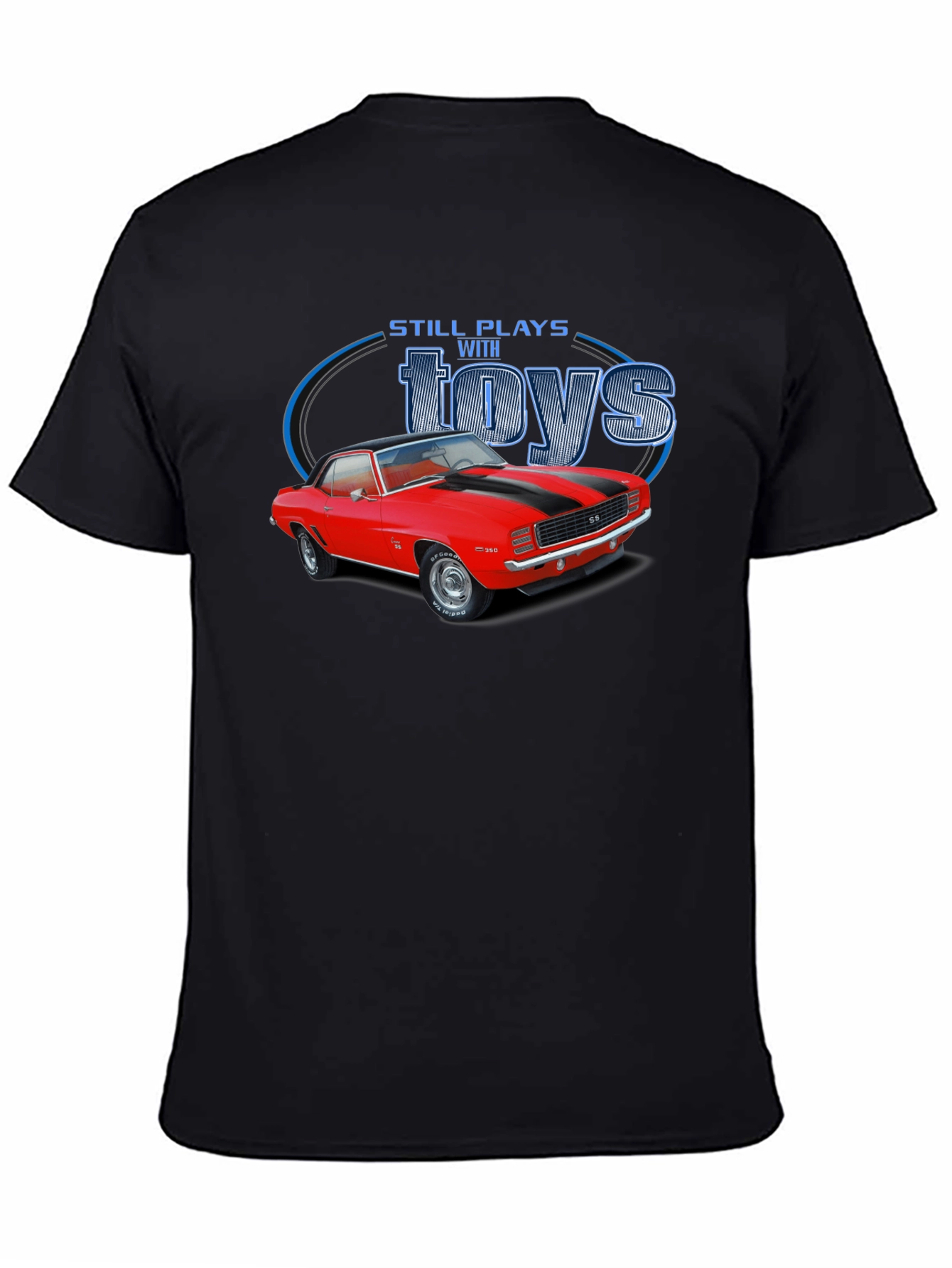 Black Still Plays With Toys Classic Car Graphic T-Shirt view 4