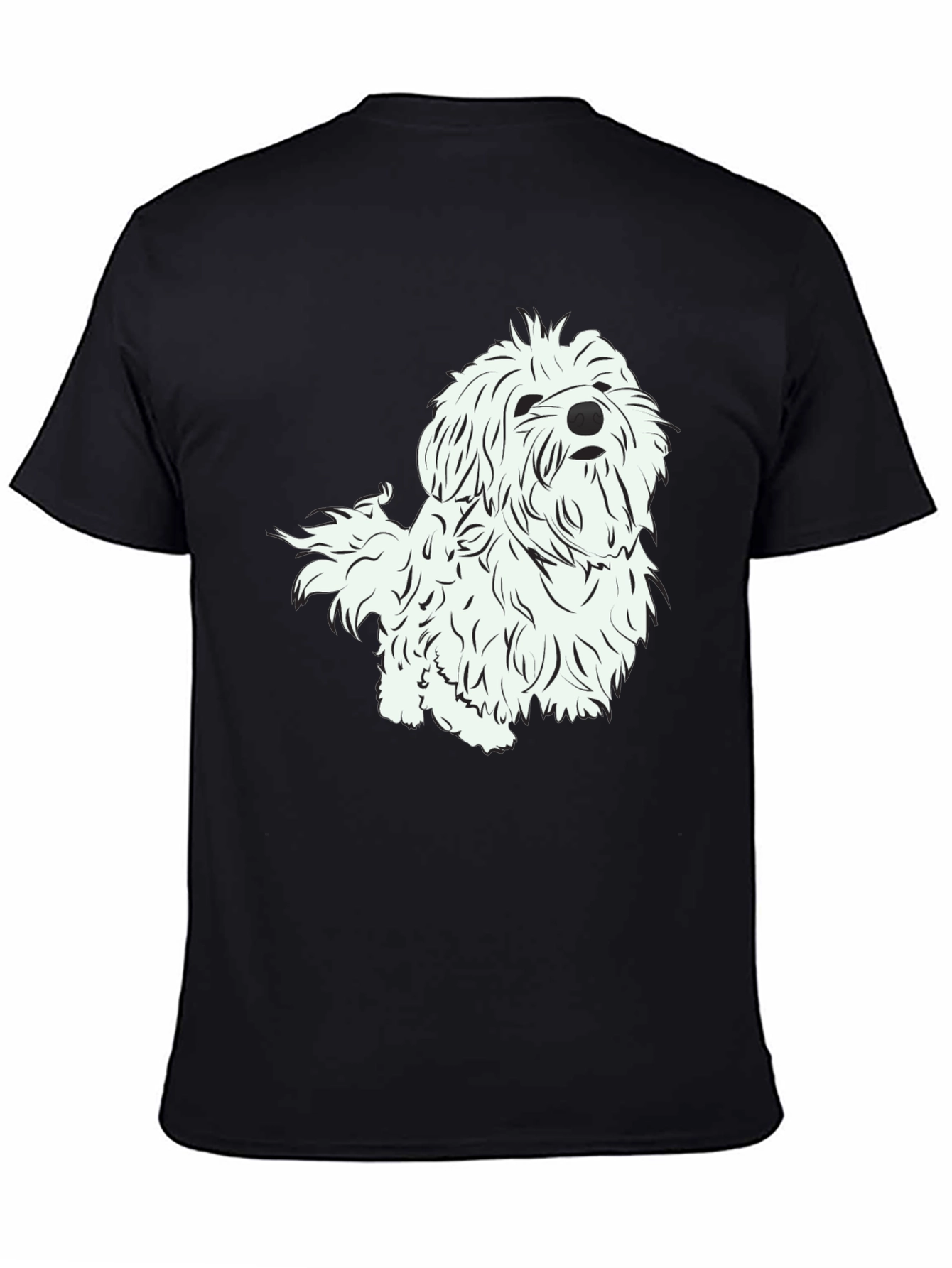 Black Dog Graphic Print Black T-Shirt view 4