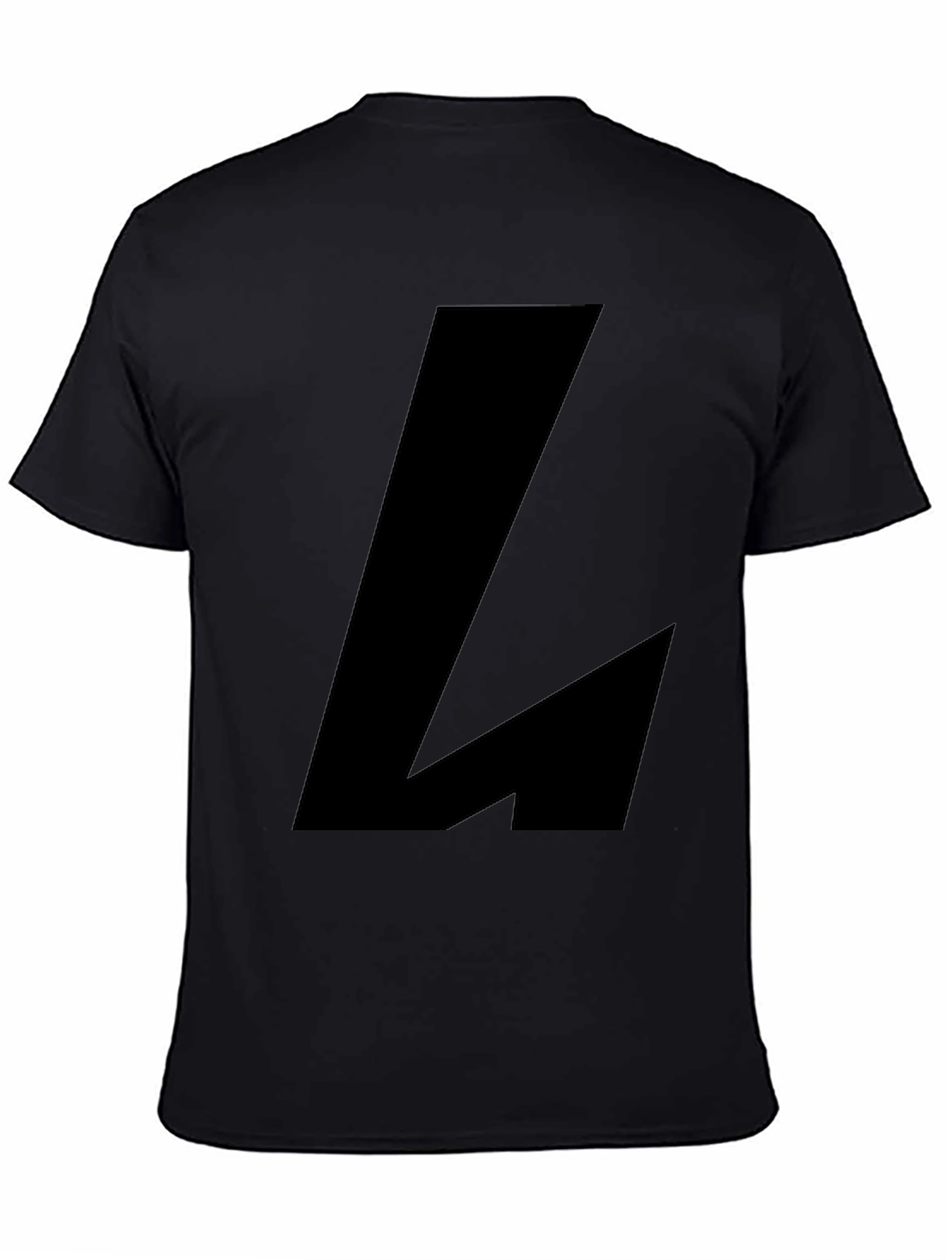 Black Bold Black Graphic Tee - Modern Casual Wear view 4